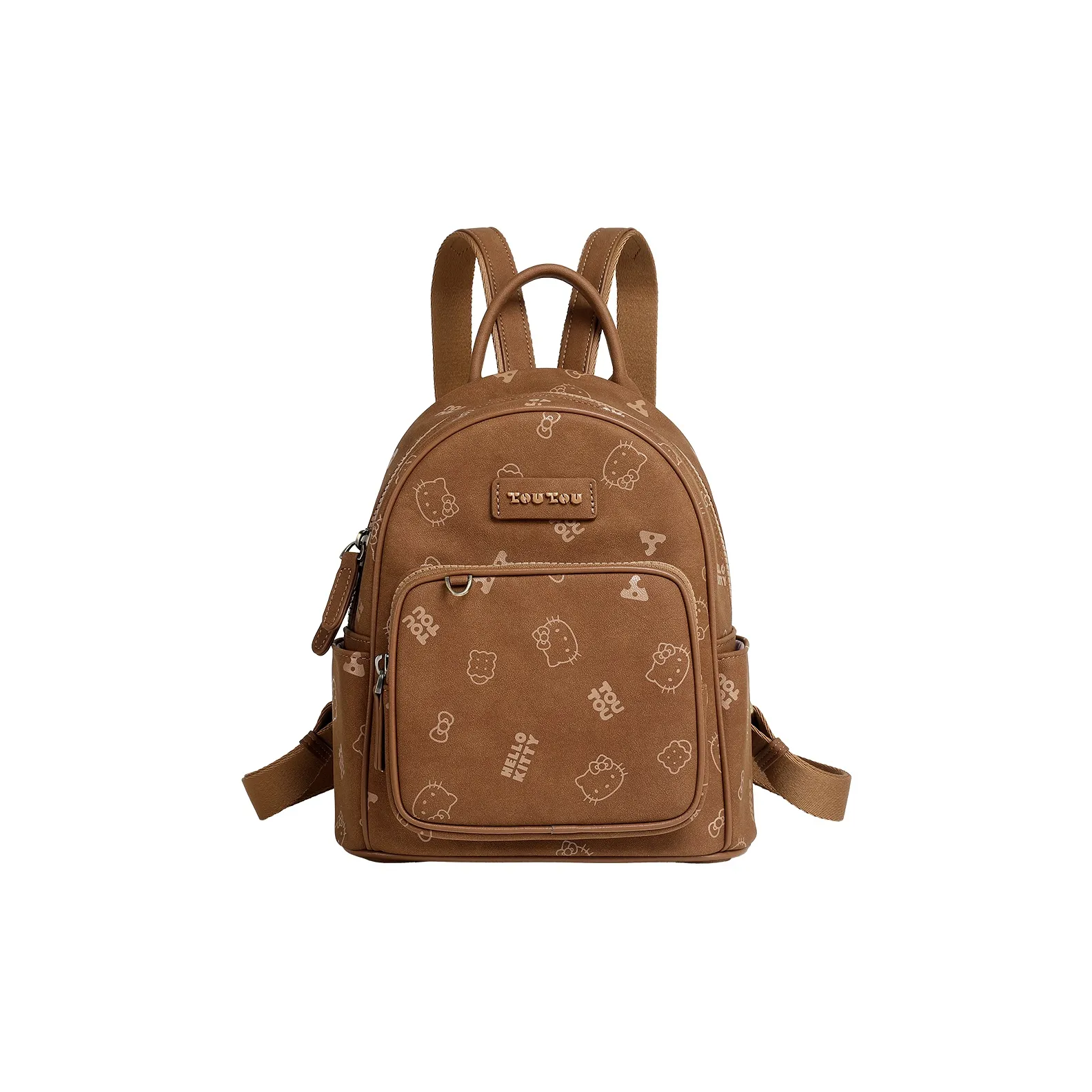 TOUTOU Hello Kitty Хелло Китти Синтетическая кожа Рюкзак Обычный Женский Фундуковый Кокосовый зеленый