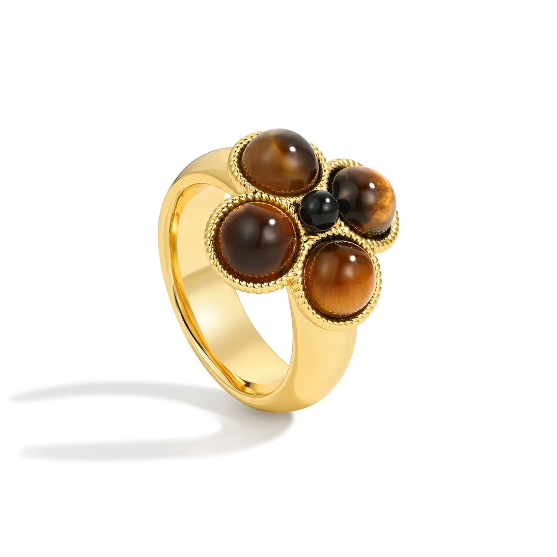 BOONEE ALUS 24k Золото Покрытие Медные Кольца Женские