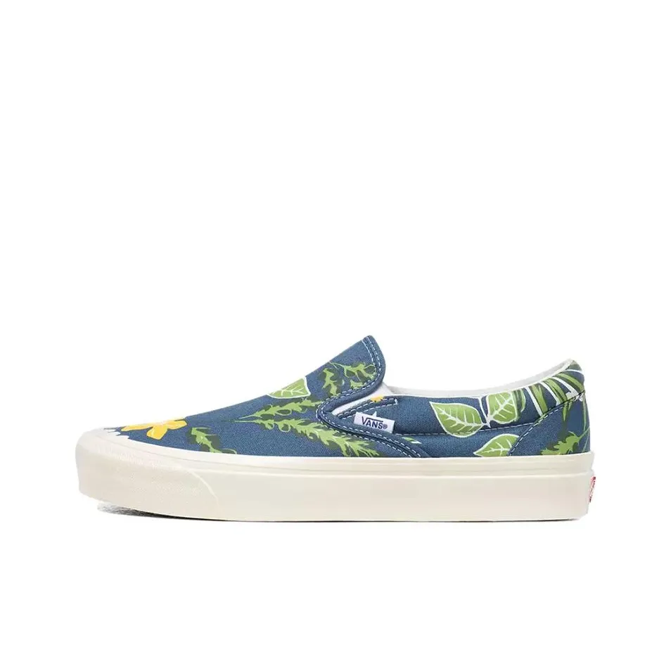 VANS Slip On Series Low Топ Скейтборд Кроссовки Унисекс Синий