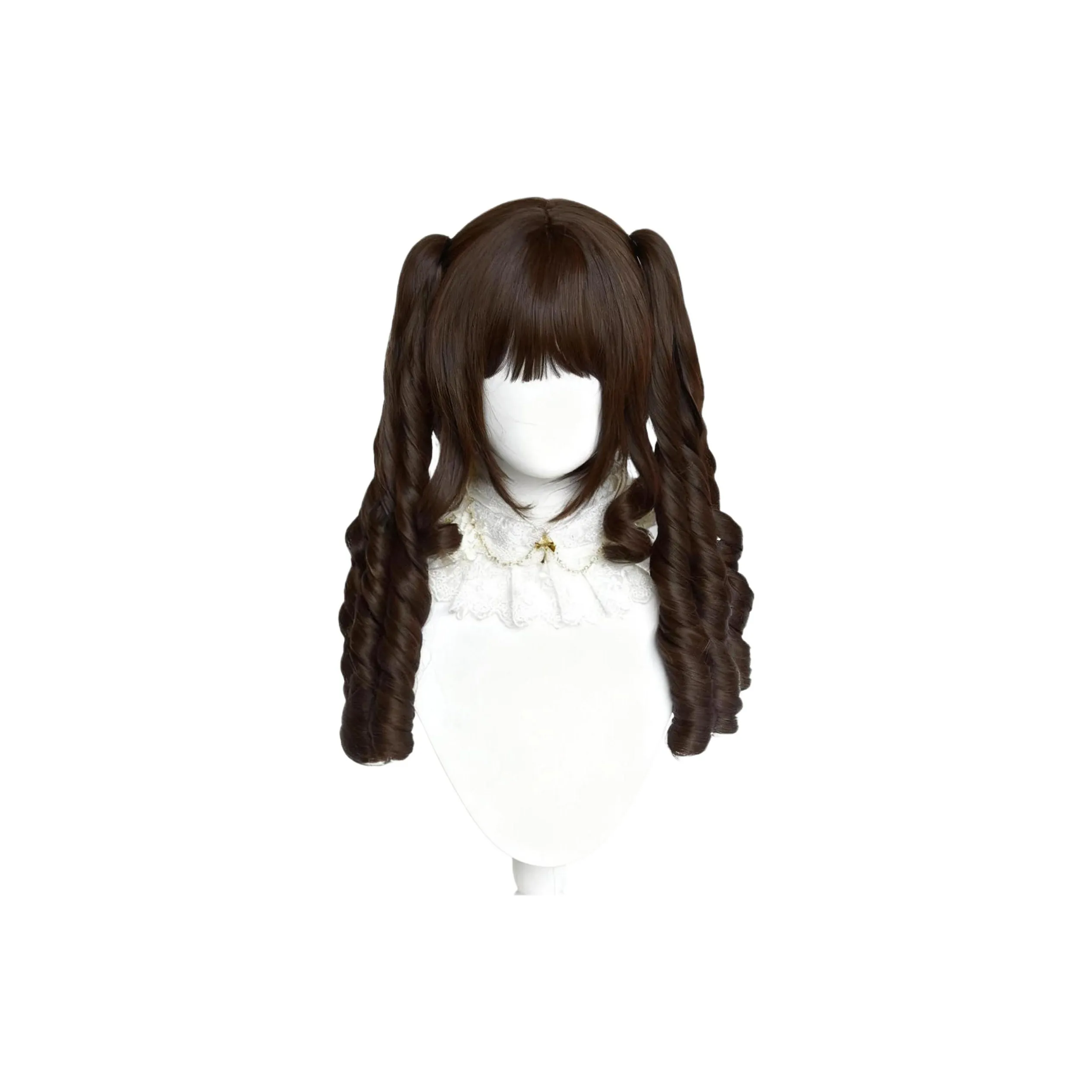 Sweet Pillow House Перука Лолита Длинная Кудрявая Темно-Коричневая Элегантная Винтажная Роман Буф HOLDER Перука Лолита Высокотемпературная Пряжа