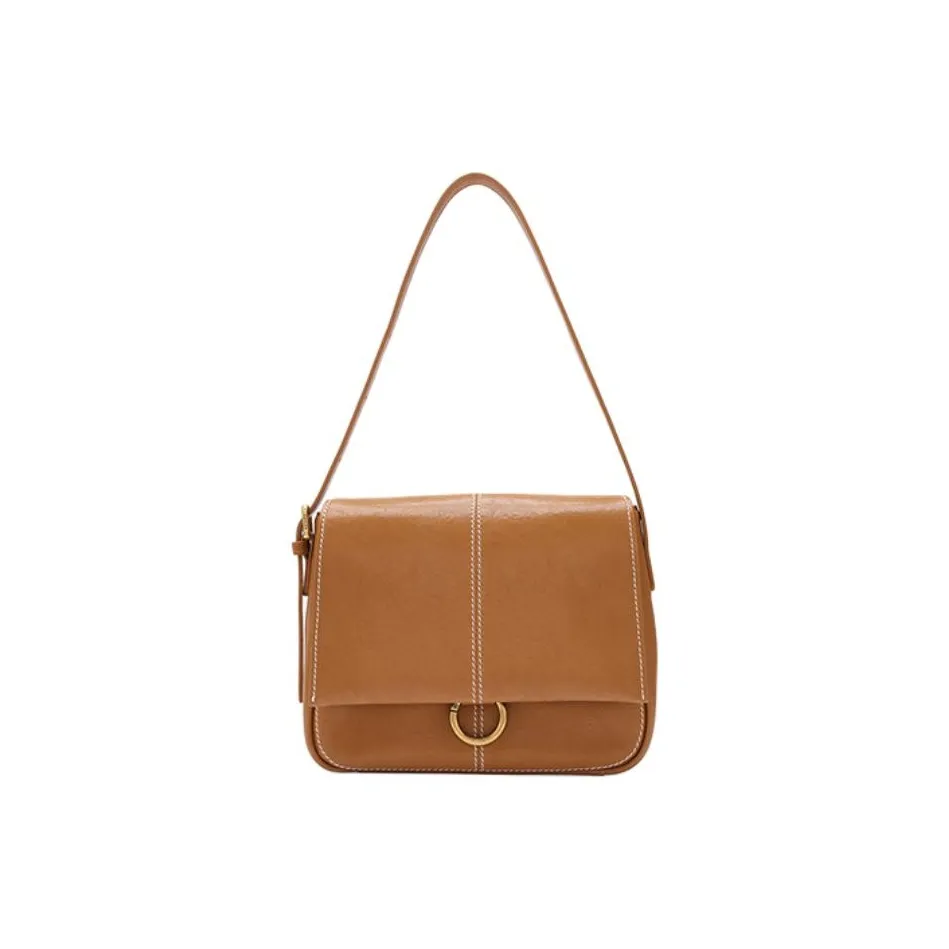 HONGU Сумка через плечо из коровьей кожи женская коричневый оливково-зеленый