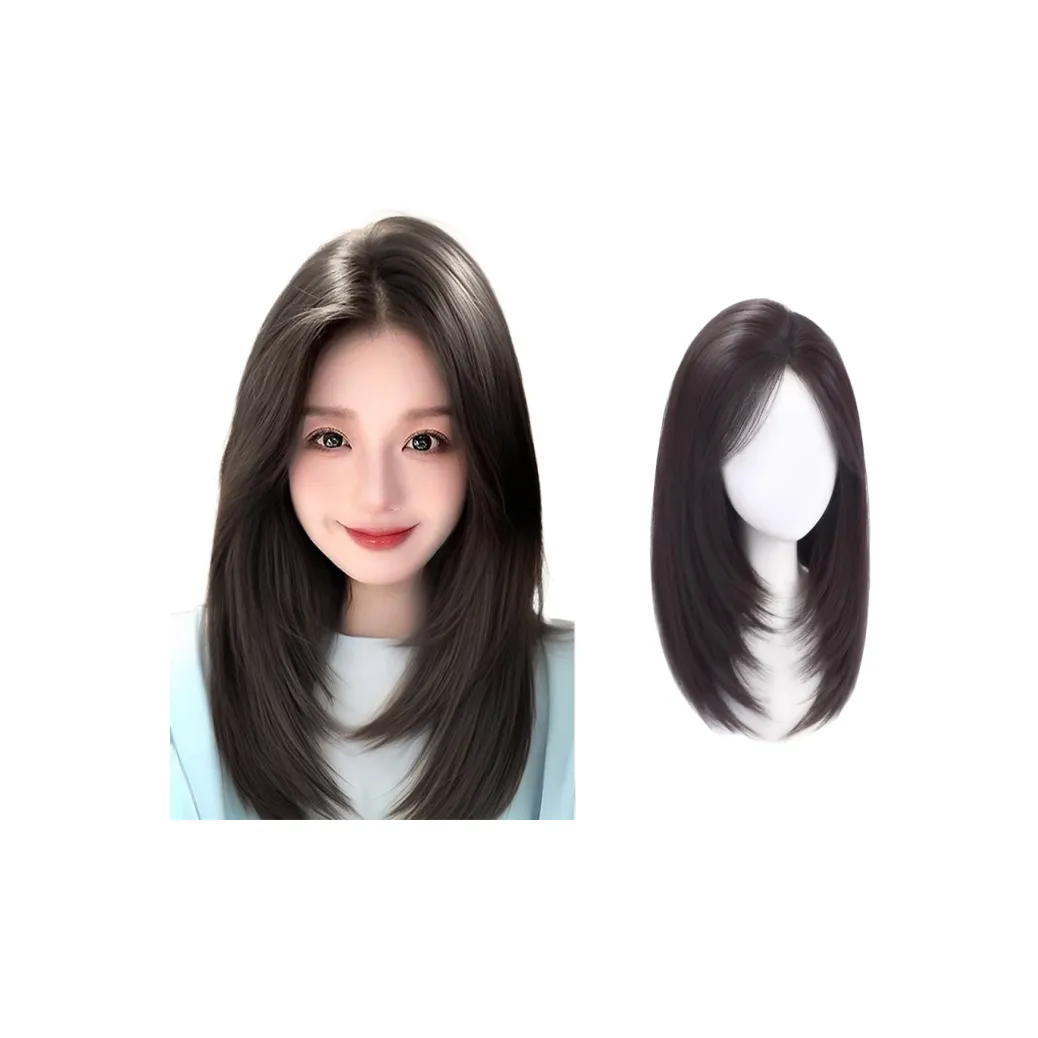 FYOSEE Перука для женщин без необходимости в заколках для волос объем и наполнитель на короне человеческие волосы короткие прямые