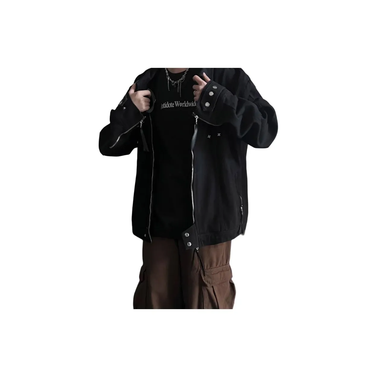 WHELVE Черный Унисекс Джинсовые куртки