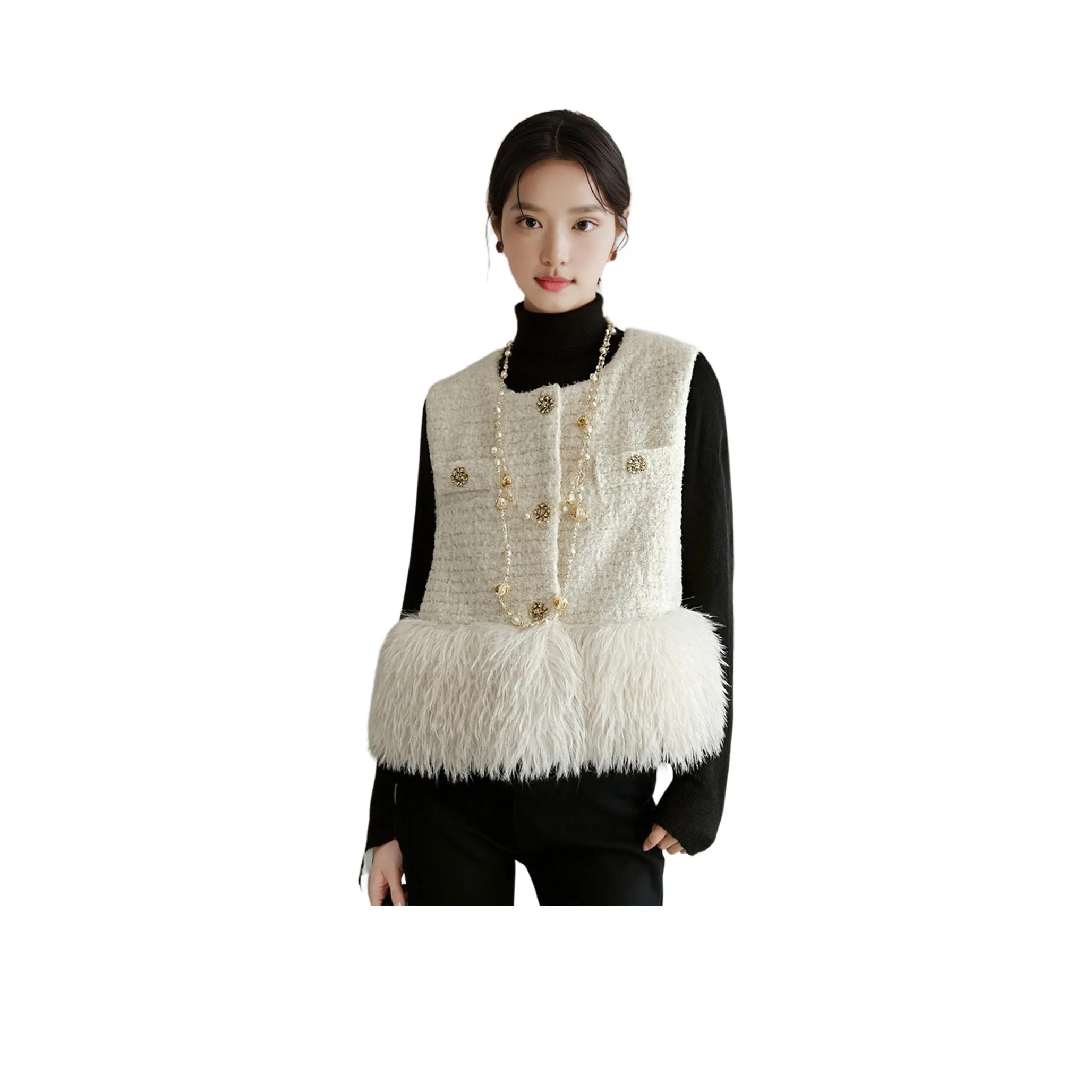 Wbwq Белый Женский жилет