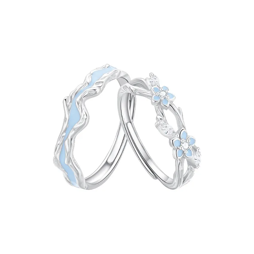 QUIET LOVE Искусственный топаз кольца унисекс