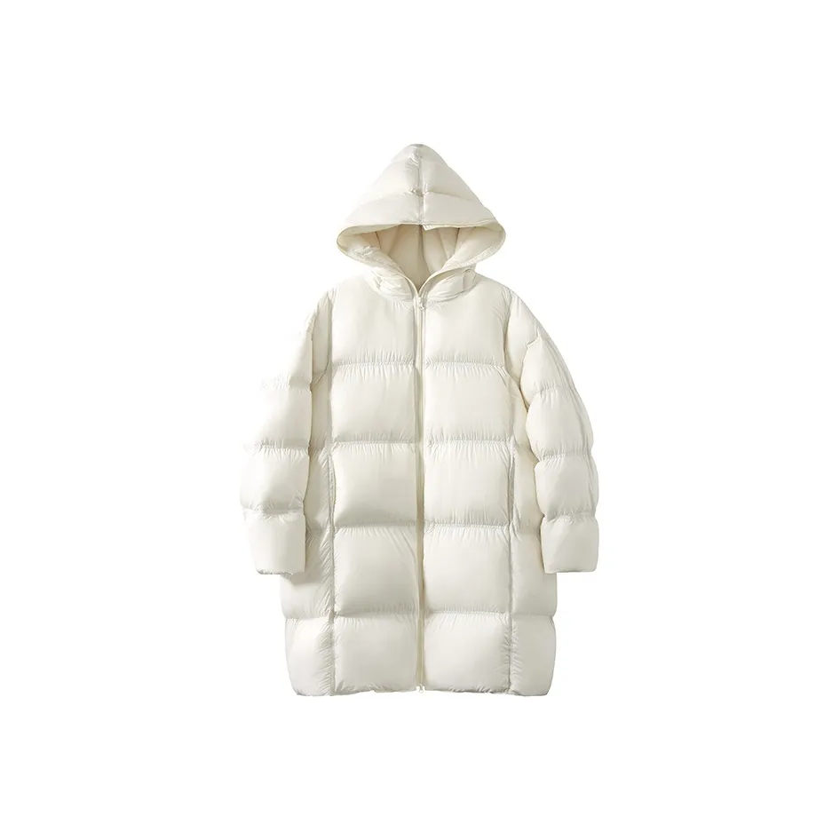 Le Alfashionline 90% Белый Утиный Пух Куртка Зимняя Женская