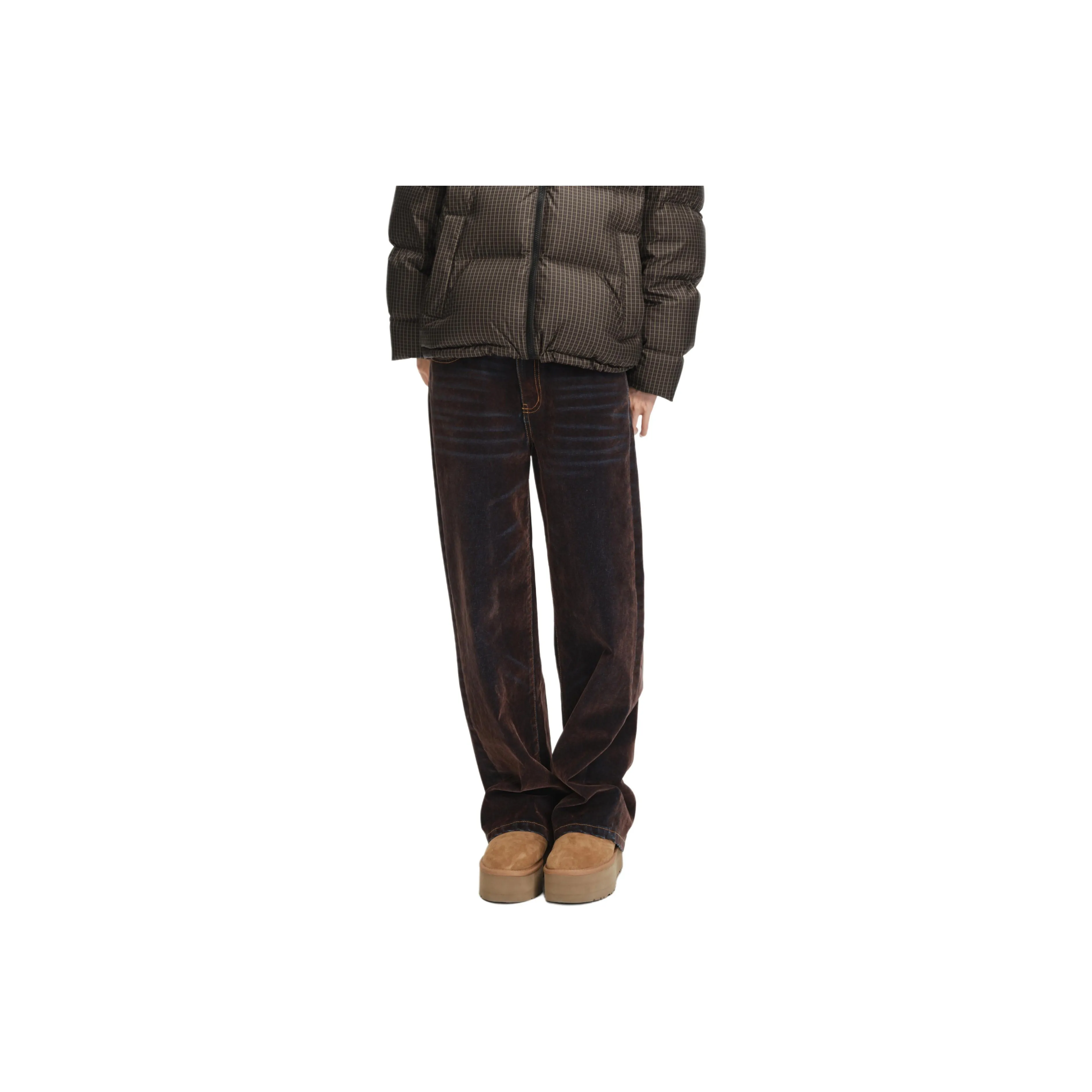 DANGEROUSPEOPLE Коричневый Унисекс Джинсы