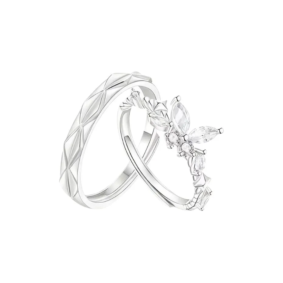 QUIET LOVE Искусственный топаз кольца унисекс