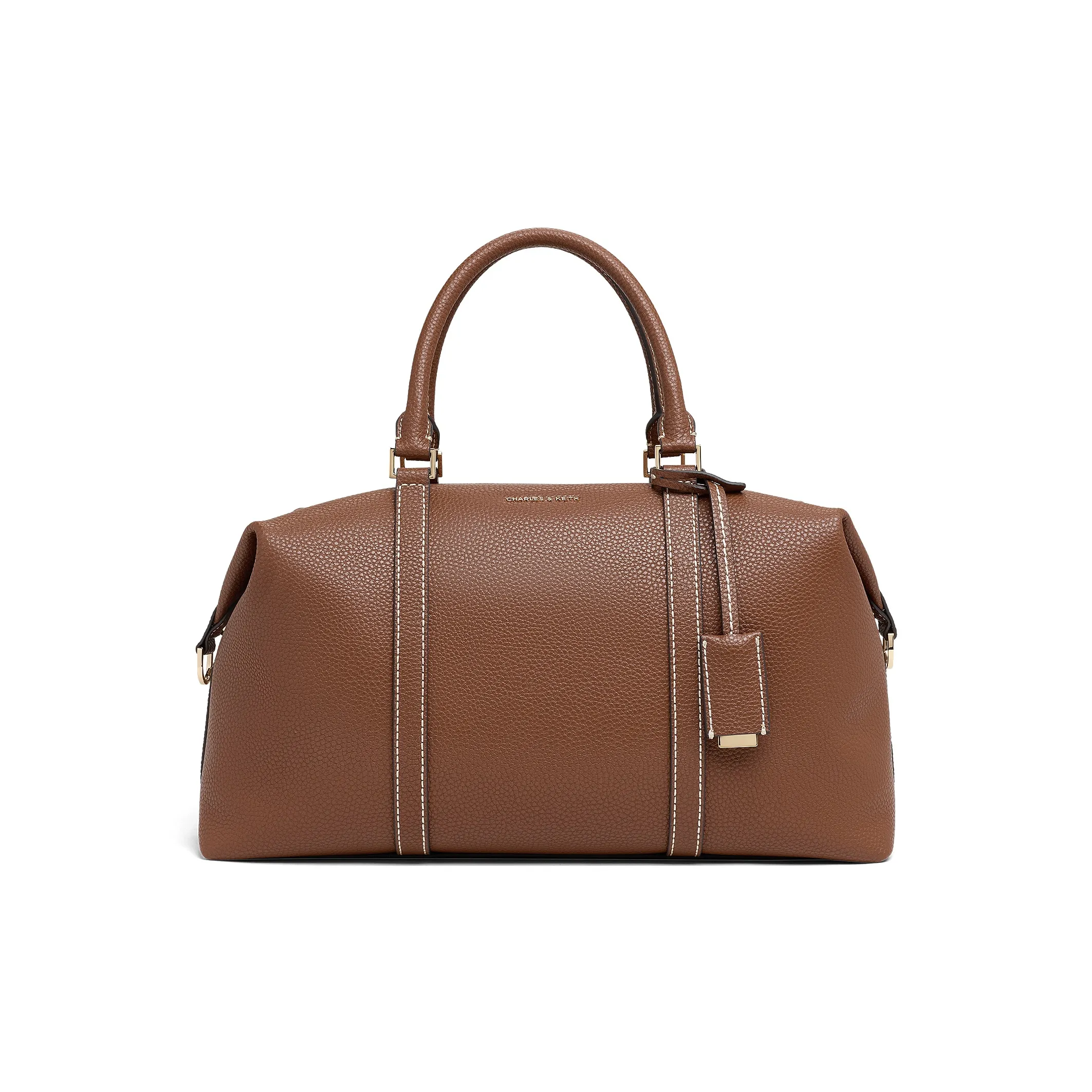 CHARLES KEITH Сумка из синтетической кожи большая унисекс шоколадного цвета