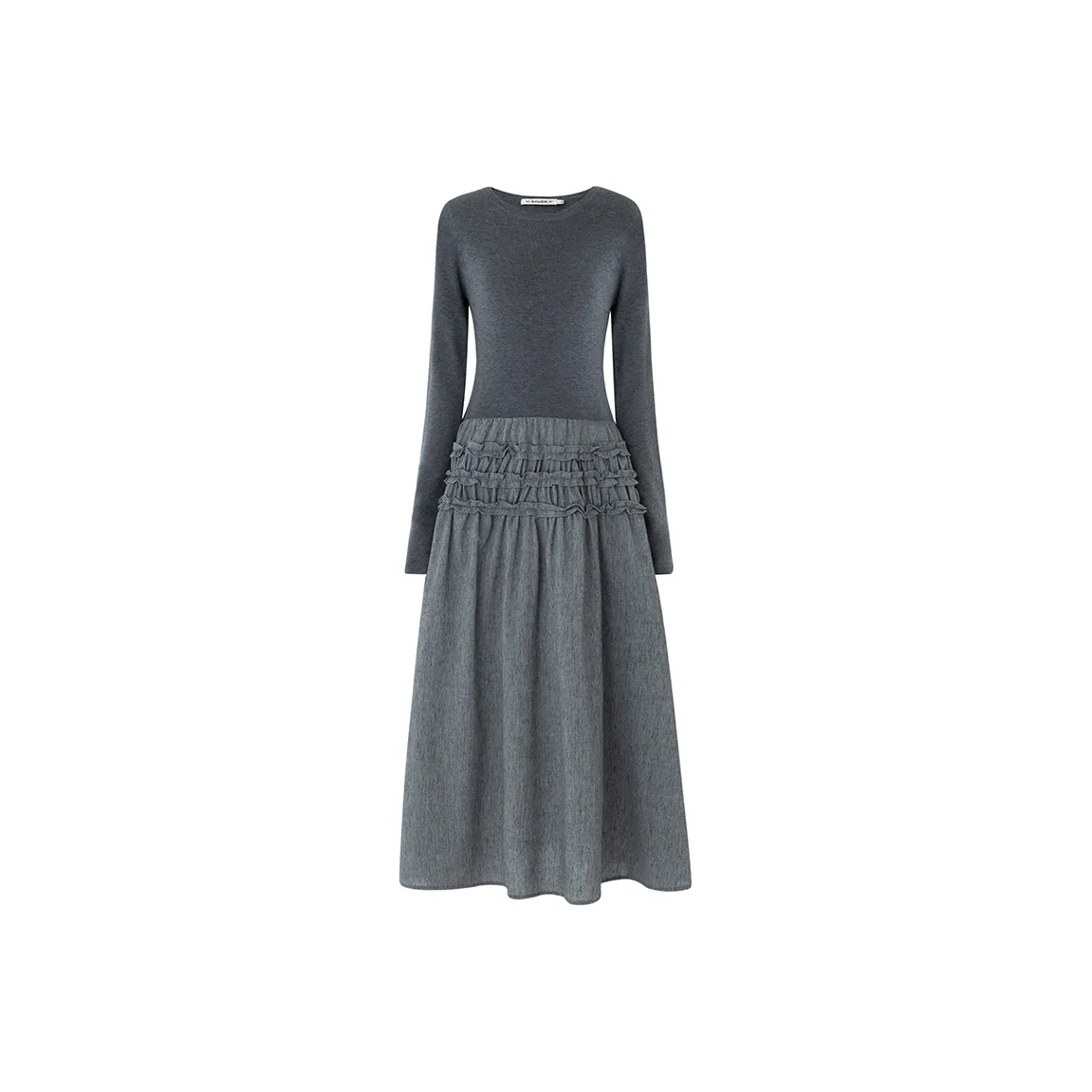 SOON FLOWER Длинное платье с длинными рукавами женское