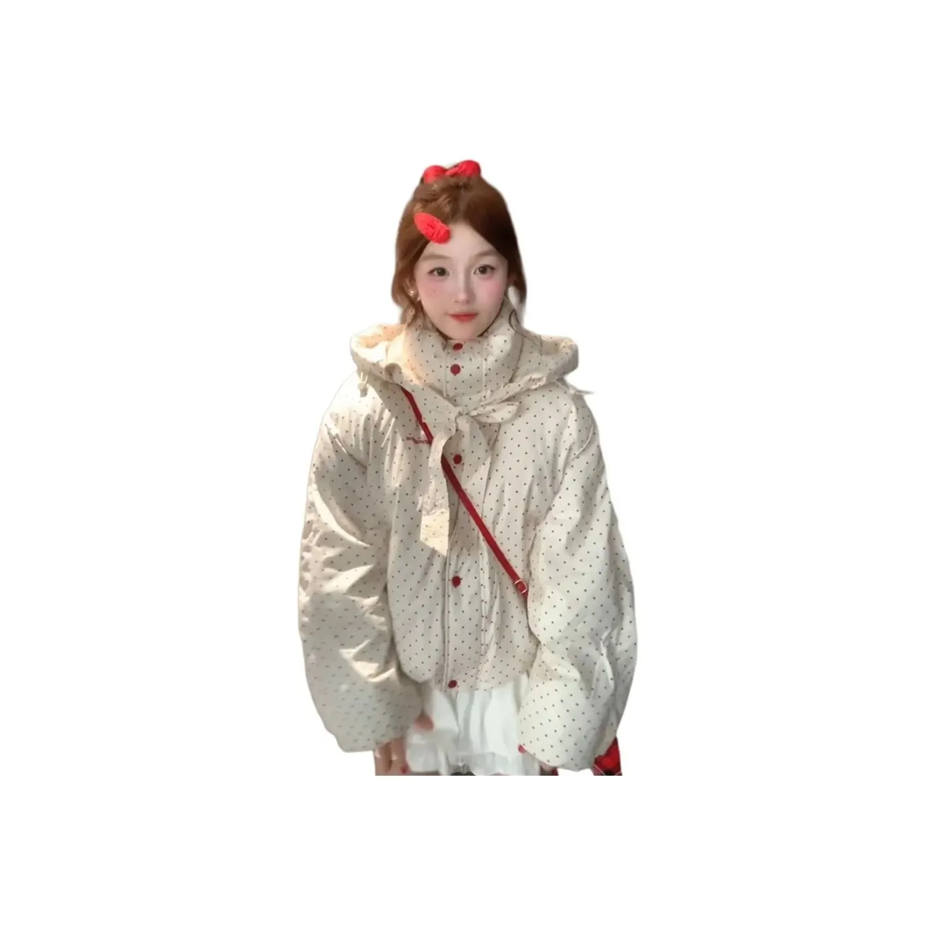 ETSE Polka Dot Cotton Women's Down Jacket (Пуховик)