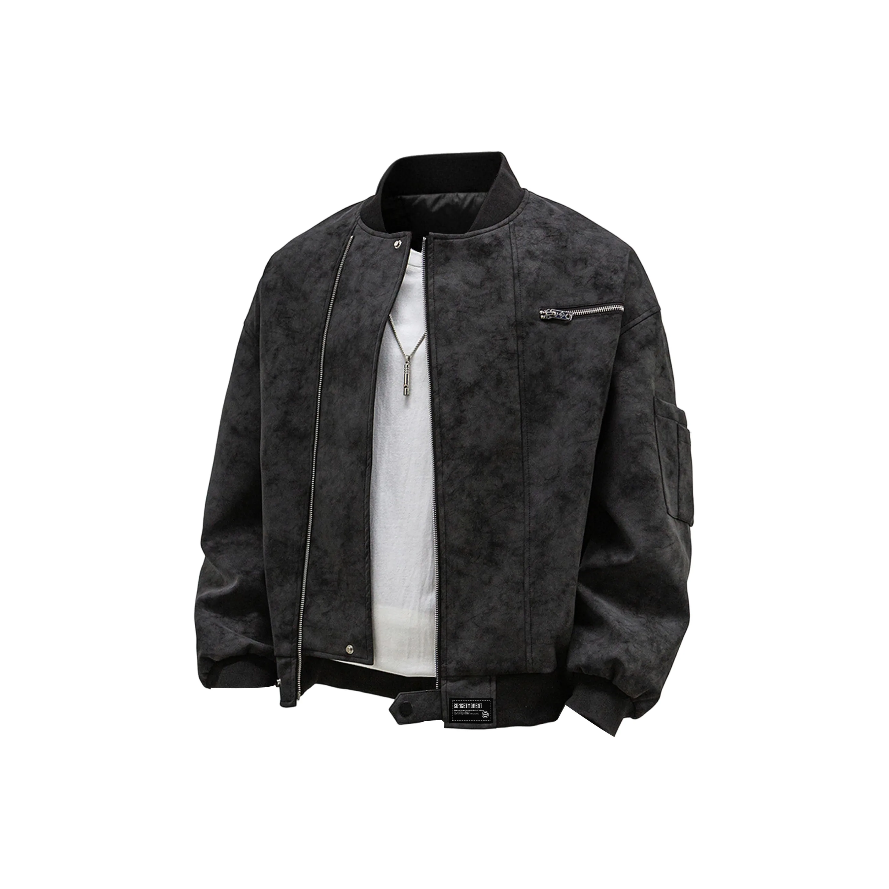 SUNSETMONENT Кожа Куртка Унисекс