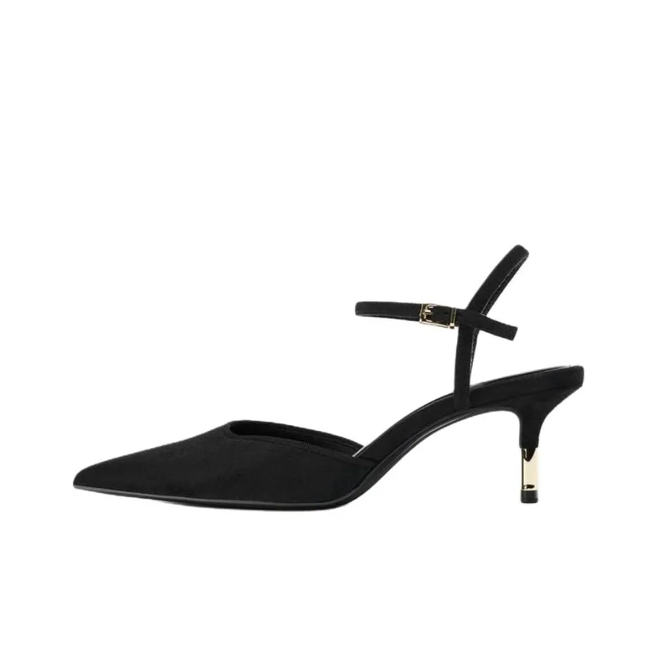 ZARA Collaboration Низкий каблук Высокие каблуки 7 см Женские Черный