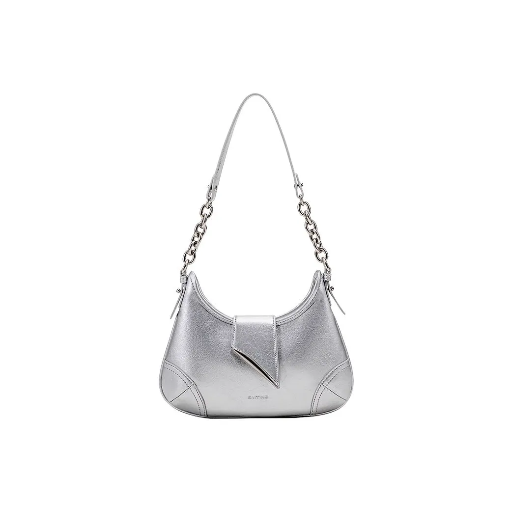 Simedin Сумка через плечо из коровьей кожи Маленькая Женская Экрю Лазерный Серебряный Деним Синий Джет Черный