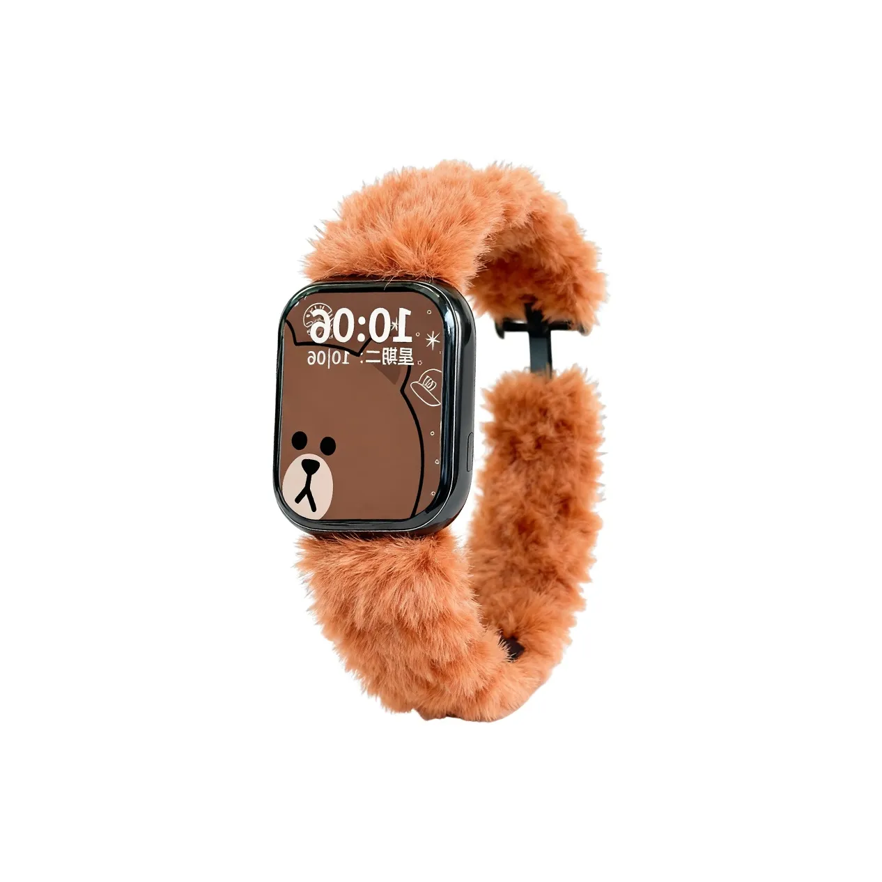 WANSHANGXIAOJIE Ремень Apple Совместимость Кроличий мех Материал 180 мм