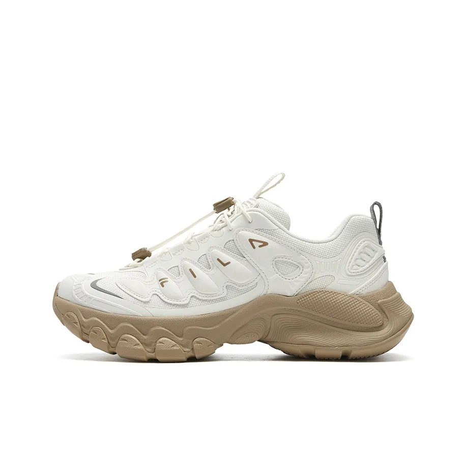 FILA Трюфель Амортизация Устойчивый к истиранию Легкий Низкий Топ Кроссовки с Толстой Подошвой Женские Белые