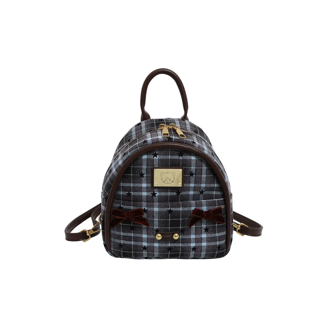 Vack Замша Рюкзак Стандартный Женский Синий