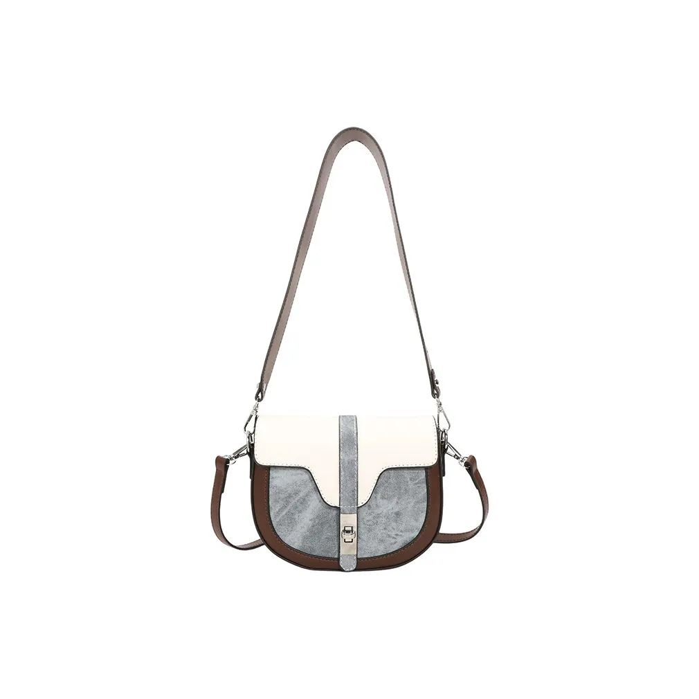 Xmithie ПУ (полиуретан) Сумка через плечо Стандартная Женская Белая Серый Синий