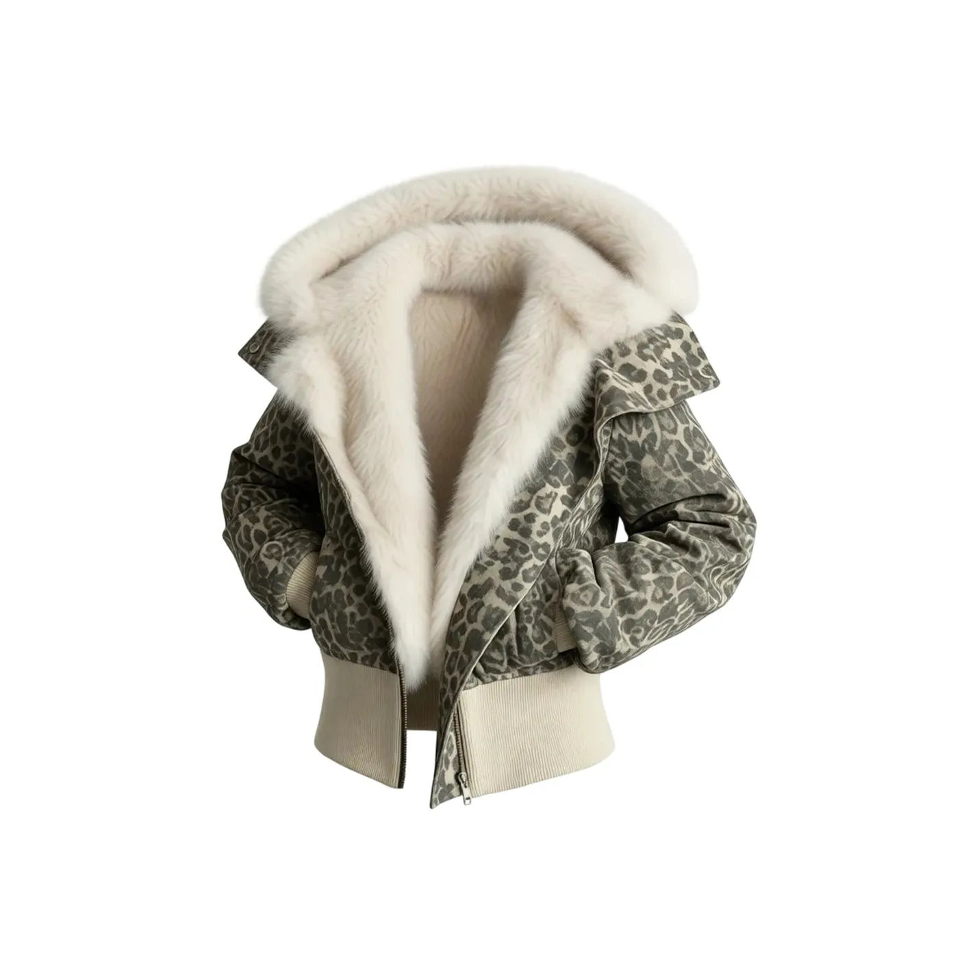 STGX Леопардовый принт Женские пуховики