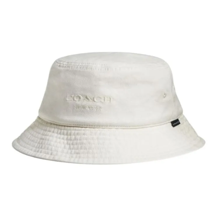 COACH Cotton Bucket Hats Женские Мел Белый