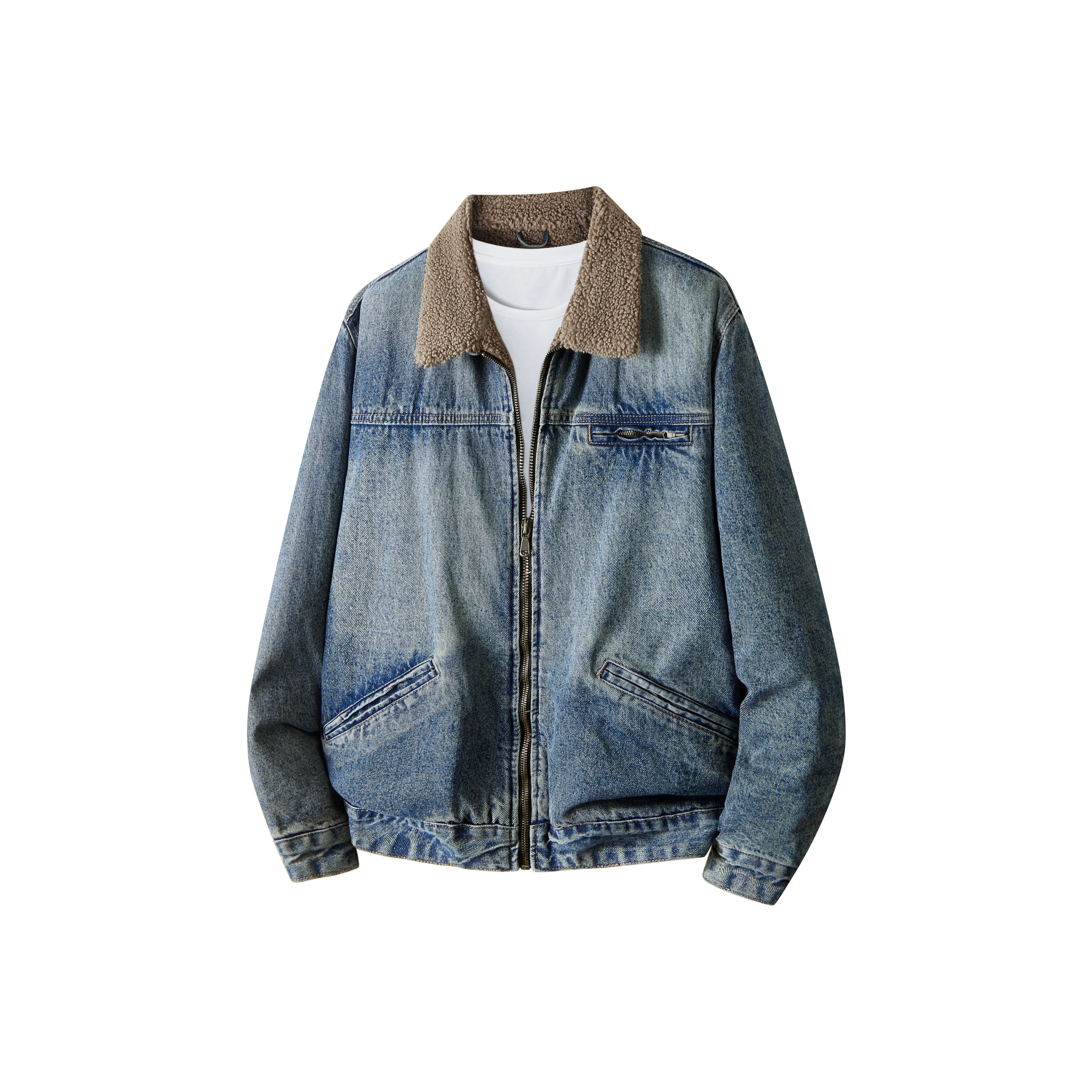 UKTK Синий с флисовой подкладкой и утолщенный мужской куртки