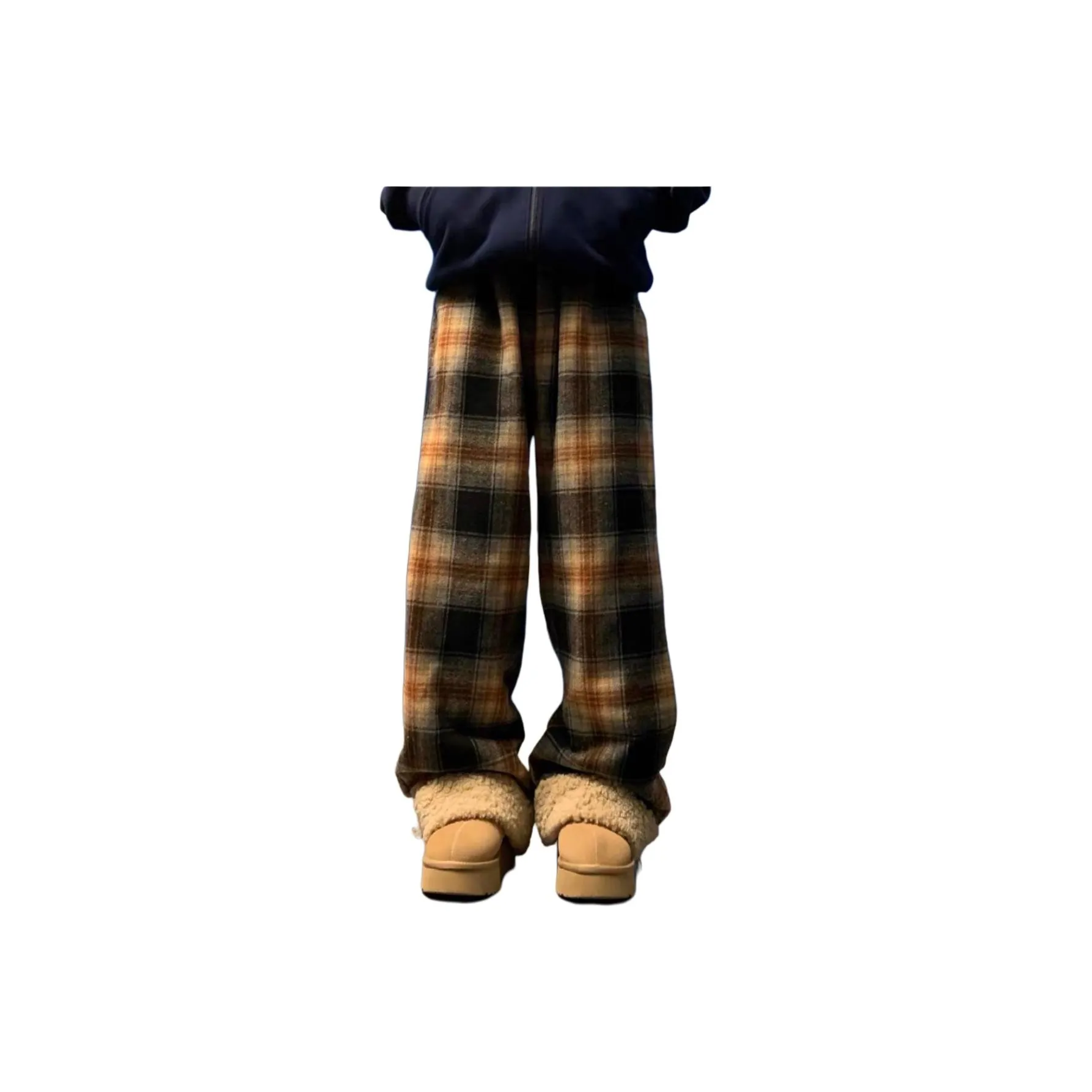 XUBAIHUO Черные унисекс хлопковые брюки