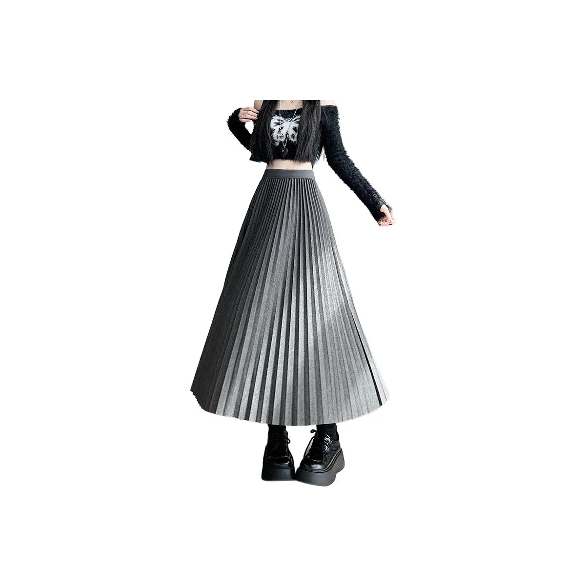 Langqing Повседневный Длинный Юбка Женские