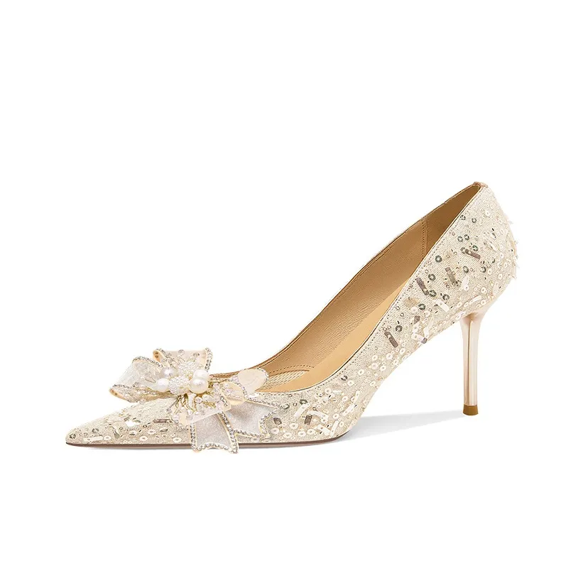 Holy Rose Низкий каблук Свадебная обувь Коробка Женская