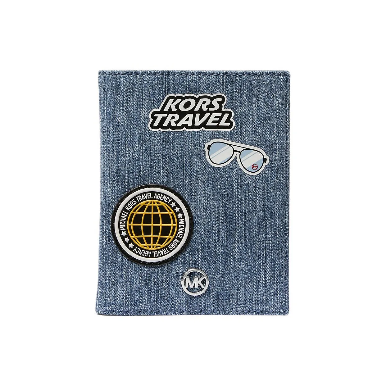 MICHAEL KORS Jet Set Travel Хлопок Держатель для паспорта Средний Унисекс Джинсовый синий