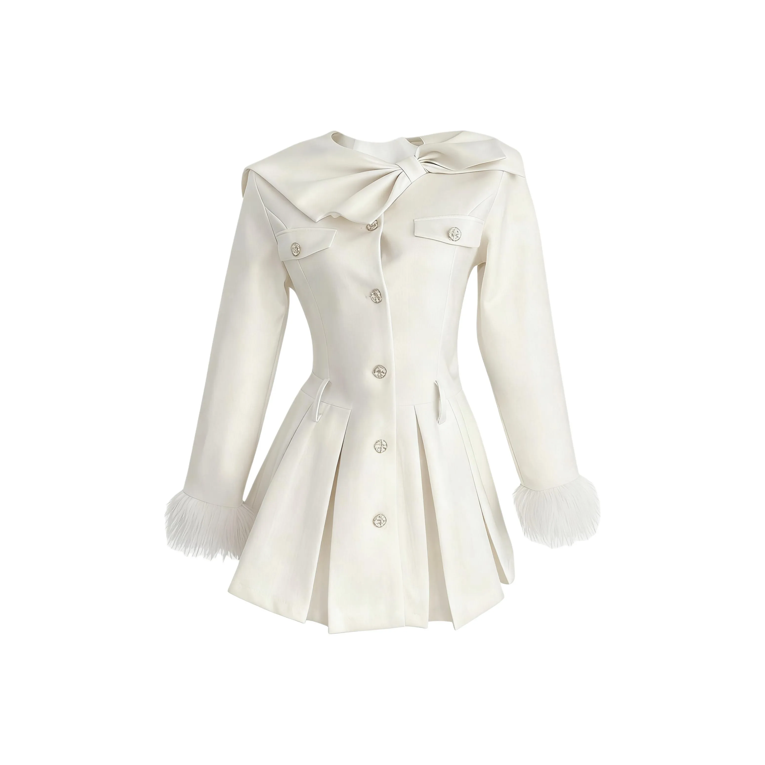 SECFLY OFFICIAL Длинное платье с длинными рукавами женское