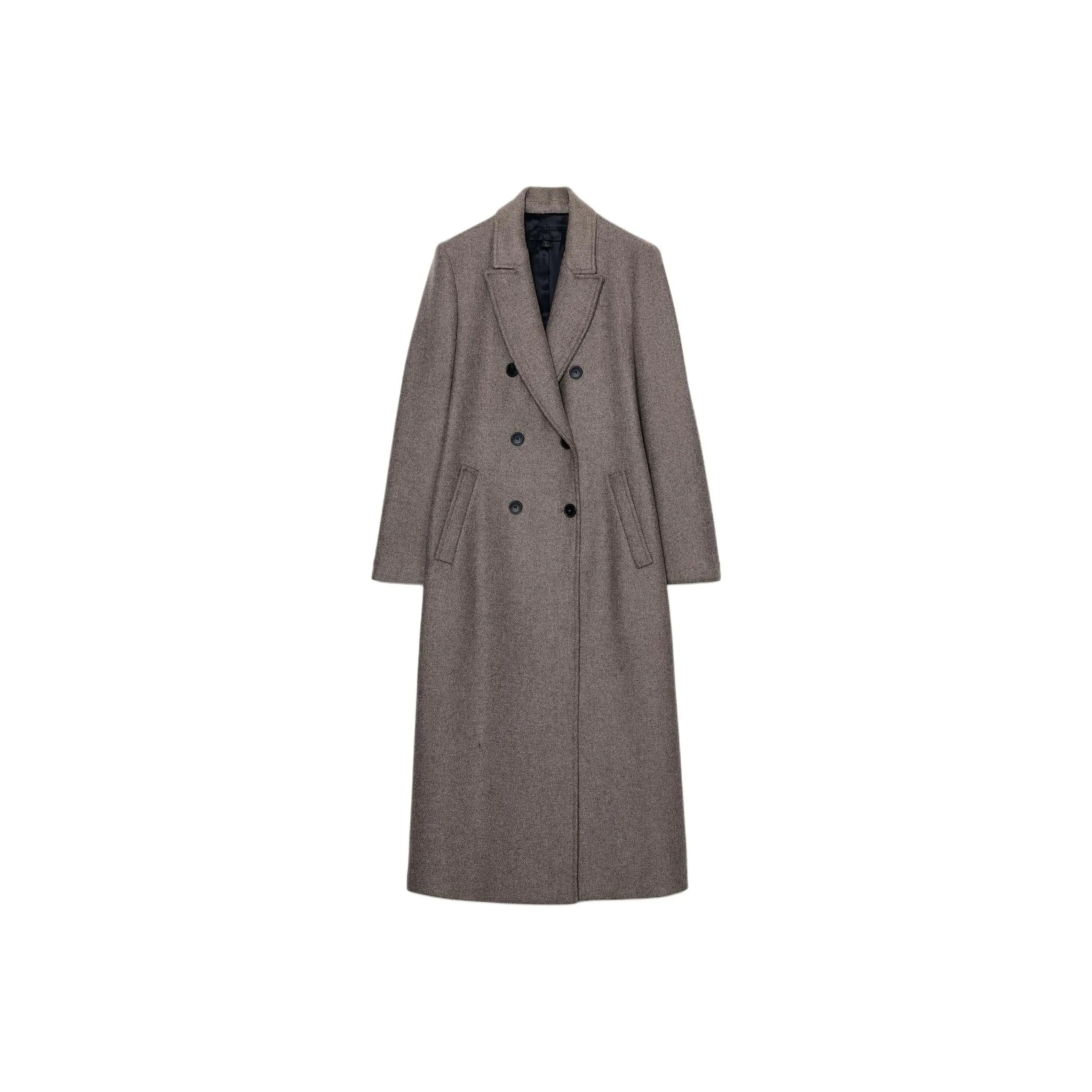 ZARA Collaboration Темный норковый женский пальто