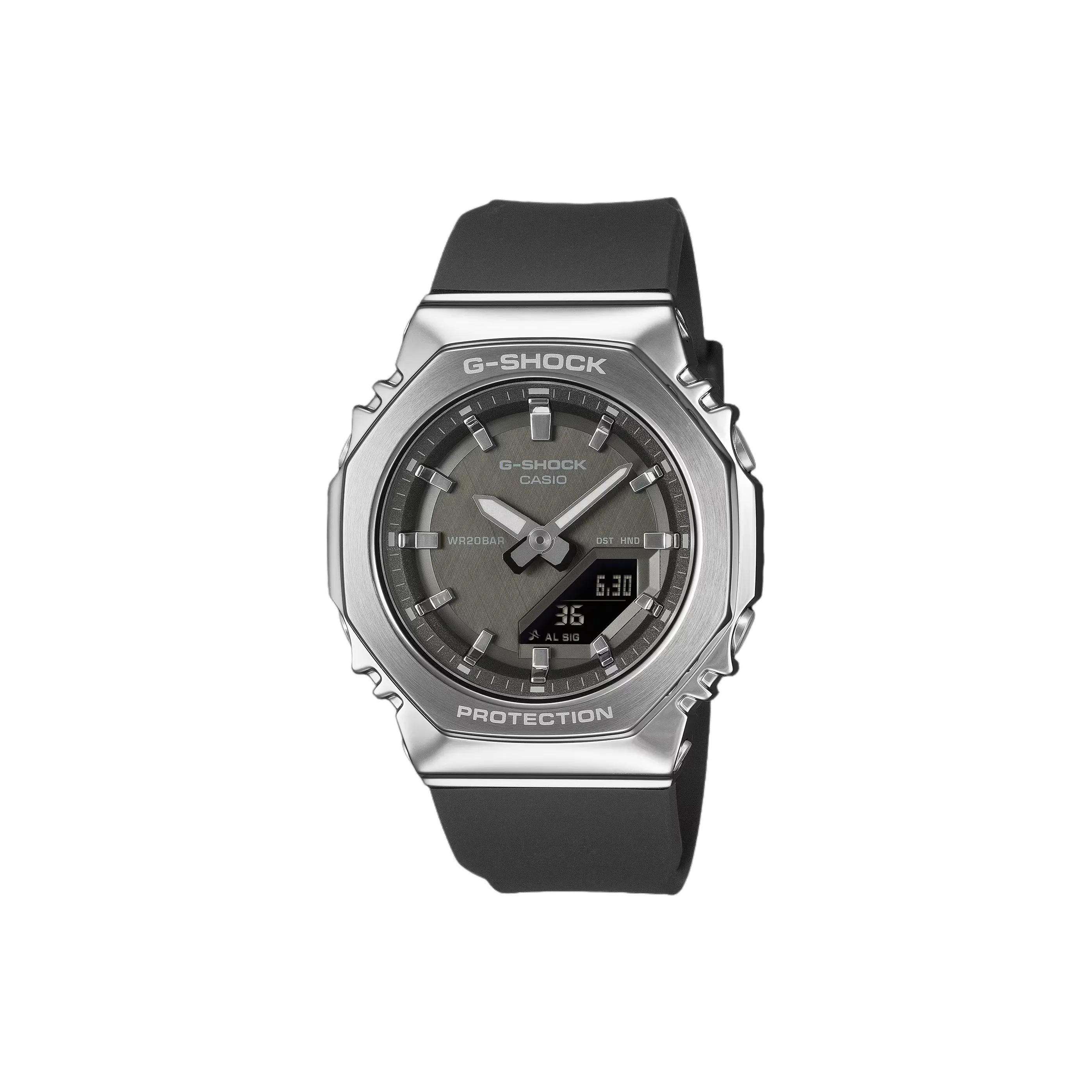 CASIO 2100 Series Кварцевый механизм Смольный ремешок Часы Мужские Черный циферблат