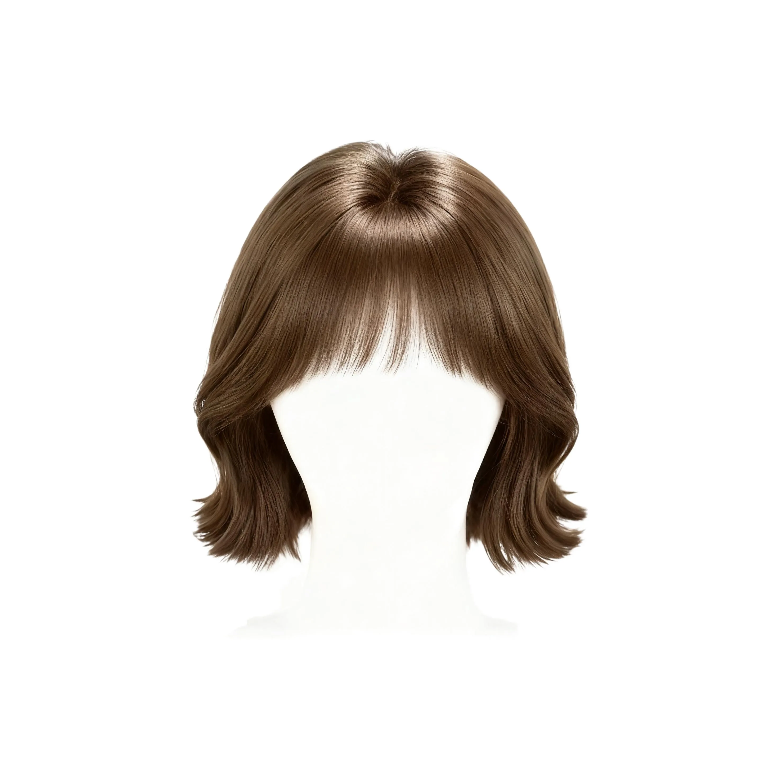 JUZIYE Закаливающий Бобби Голова Парик Темный Чай Холодный Коричневый