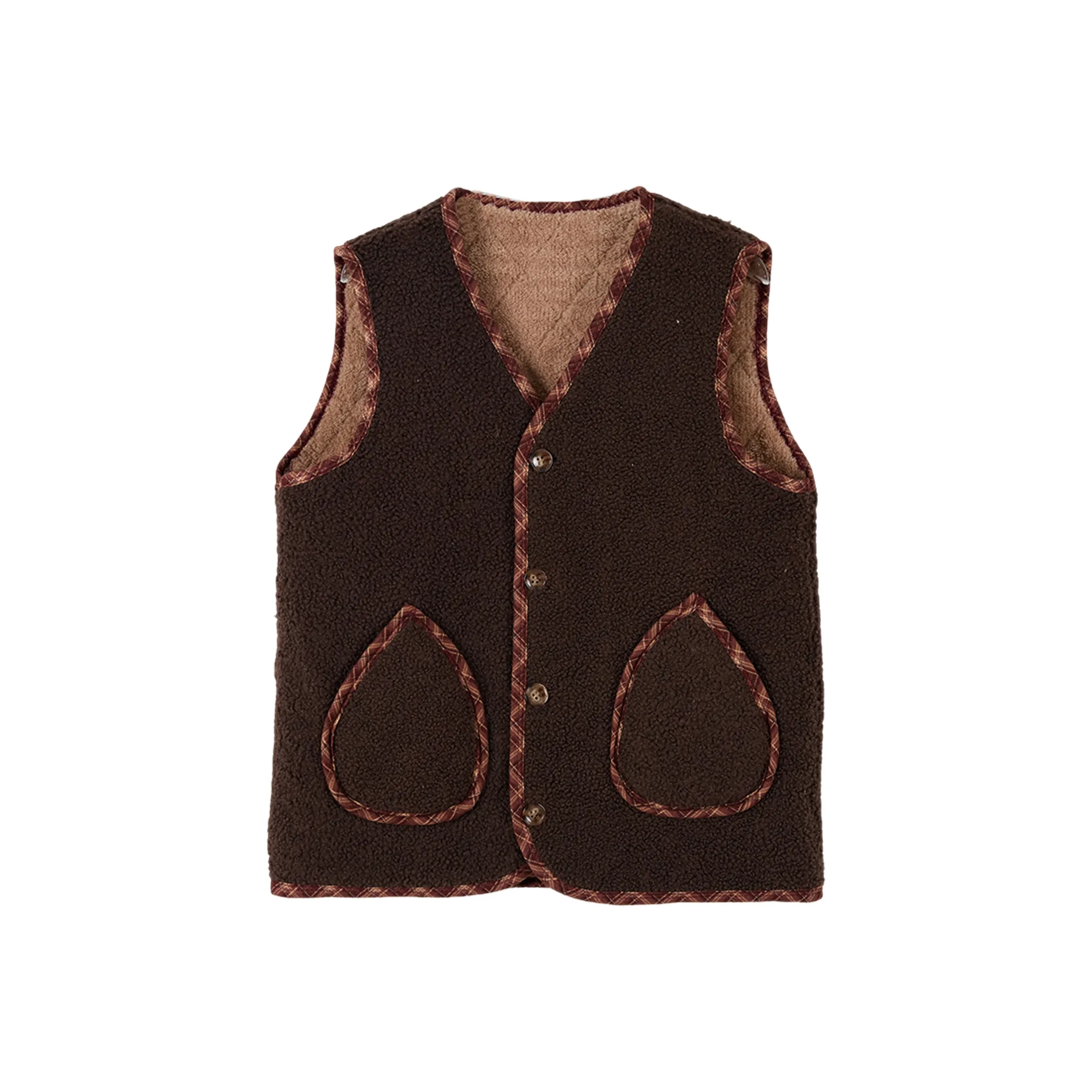 SIBAISHE Коричневый Женский жилет