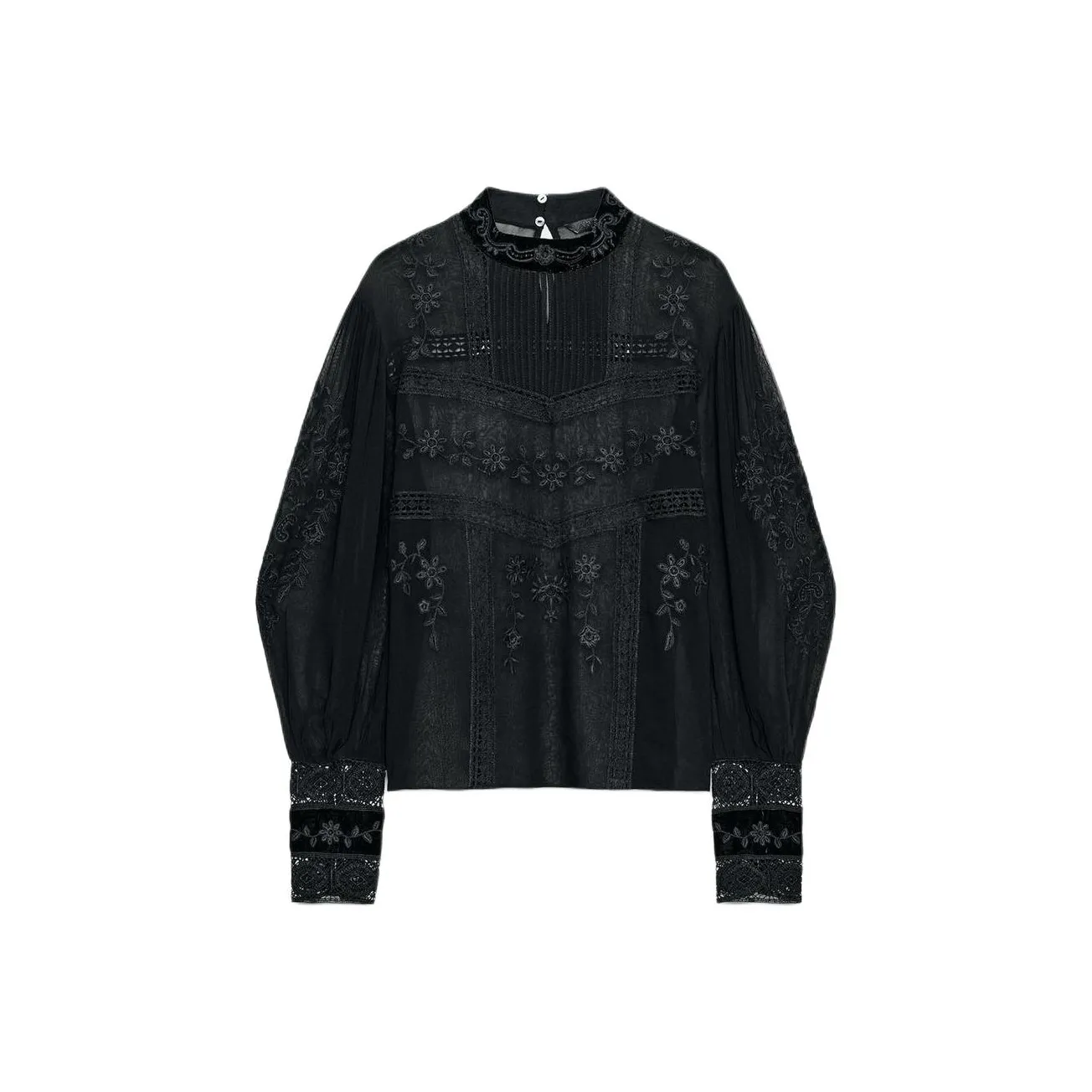 ZARA Collaboration ZW Series Черные Женские Рубашки