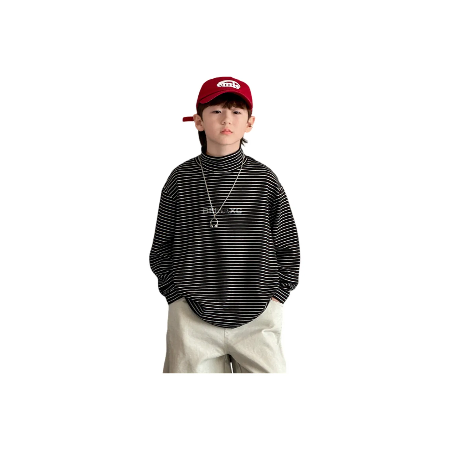 Yunpo Длинный рукав Т-рубашка Подростки