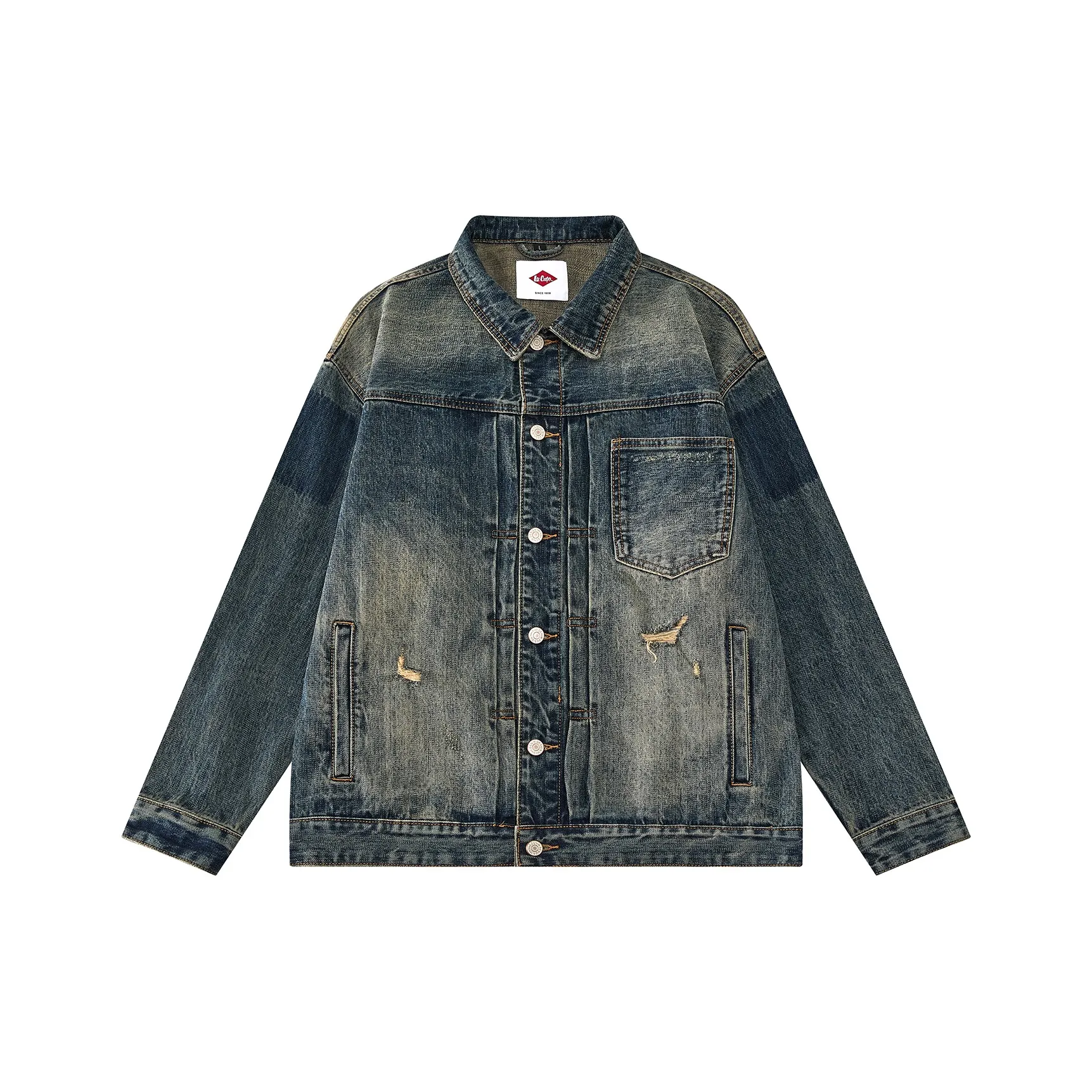 LEE COOPER Джинсовый синий Мужская Джинсовая куртка