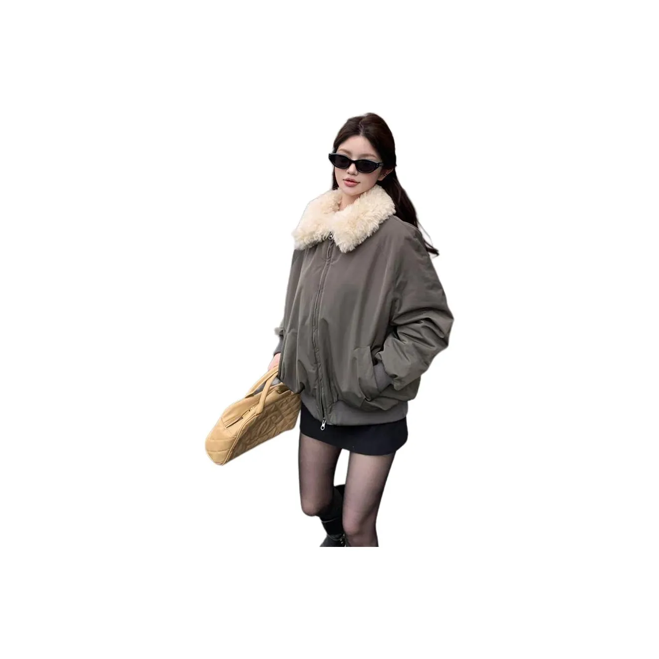 Aghr Оливково-зеленый Женские пуховики