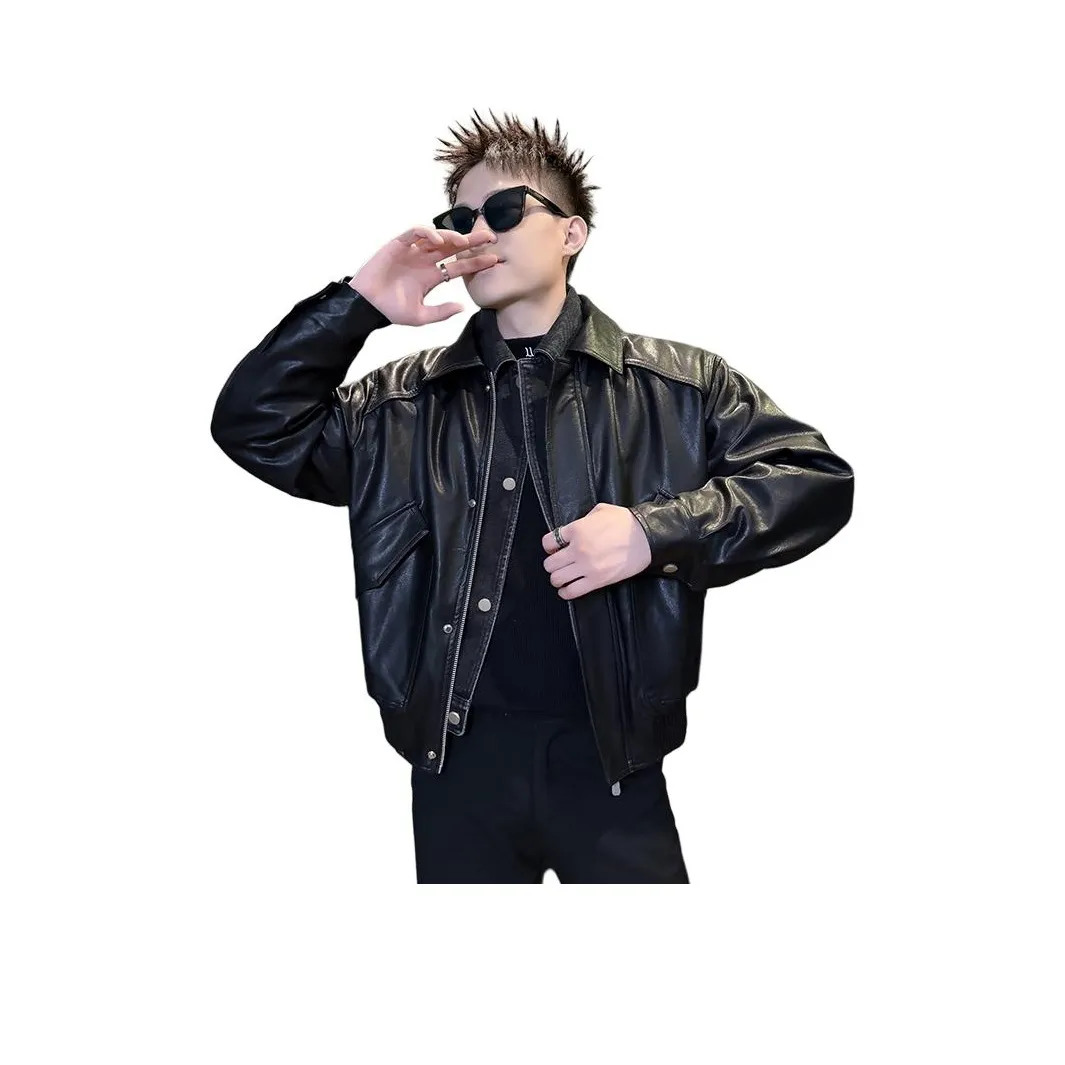 AWAO Черный Унисекс Кожаные куртки