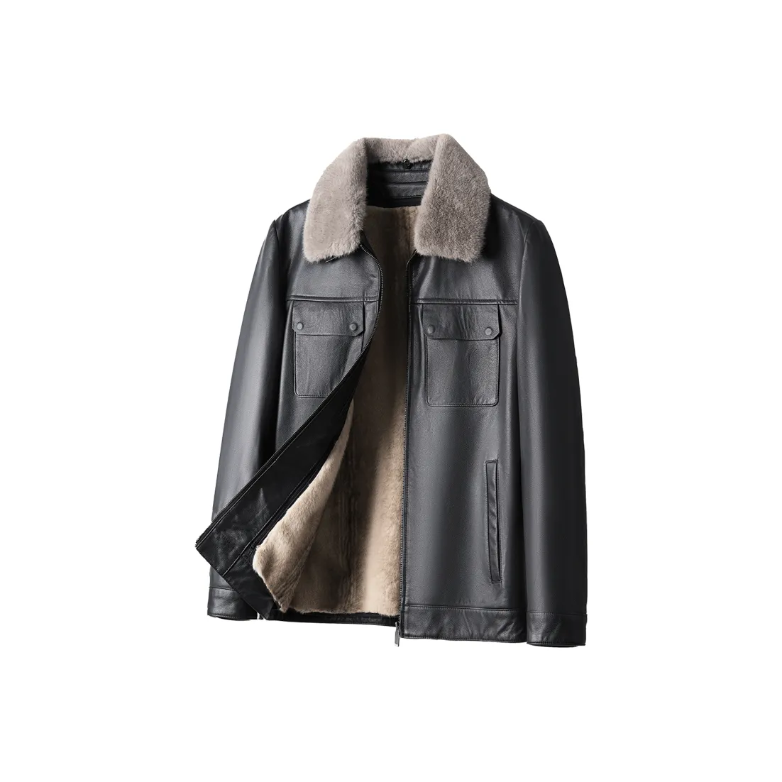 KAISER Черные Мужские Кожаные Куртки