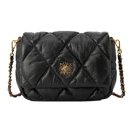 VANESSA HOGAN Коровья кожа Сумка через плечо Женская Экрю Черный