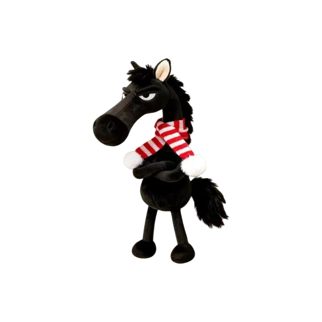 77 SEVEN DREAM Черный Лошадь Брелок Плюшевый Подвеска 10 см Длина Тело