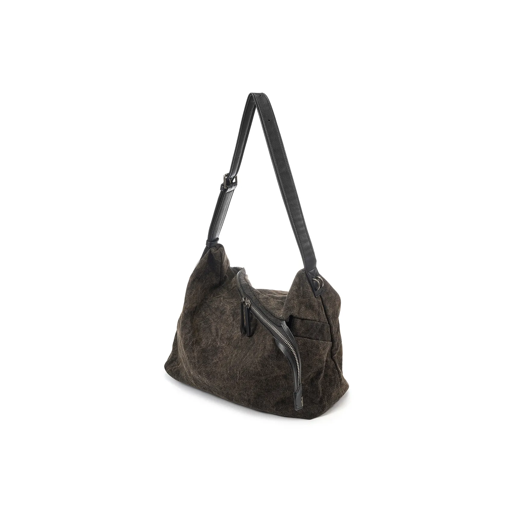 HEITIANSHIWEI Холст Сумка через плечо Большая Унисекс Лишайник Умбра