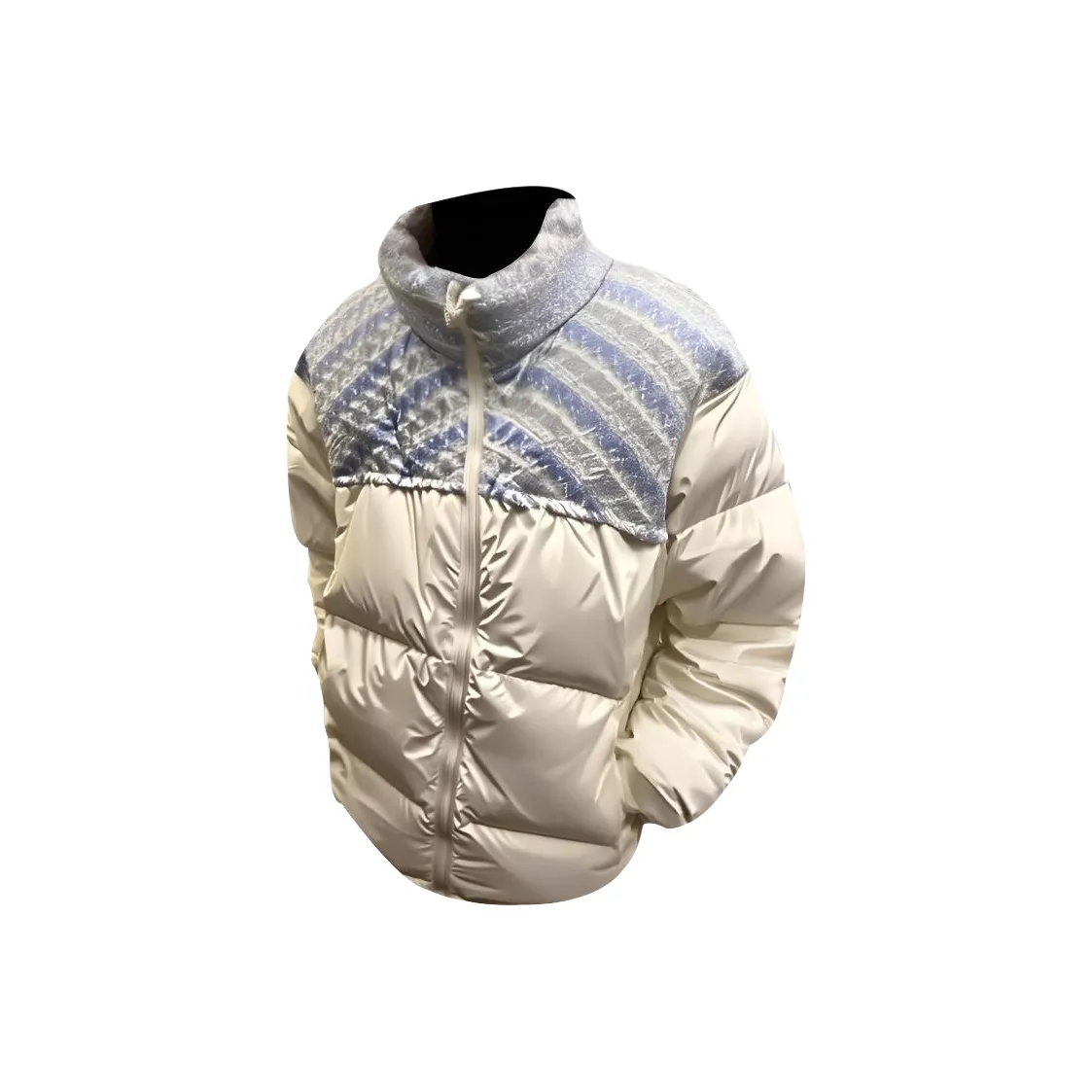 W9H2 Белый [Китайская модная тенденция вышивка] Унисекс пуховики