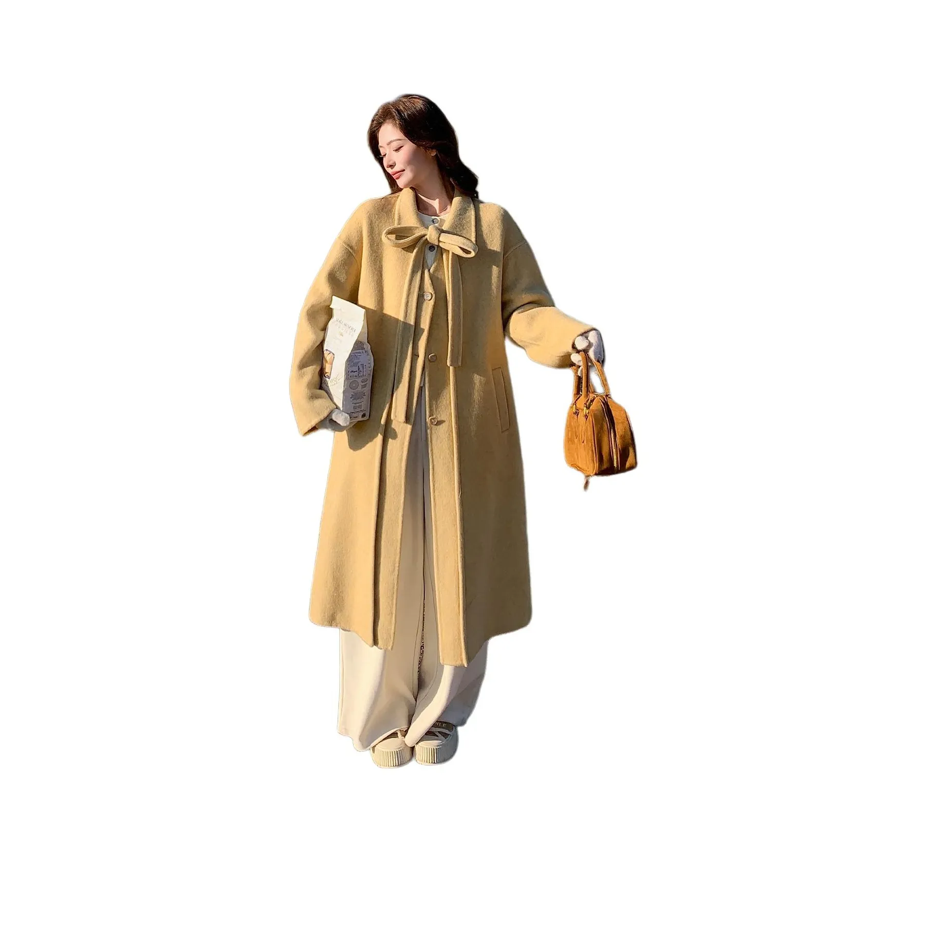 MEXICAN Желтое Женское Пальто