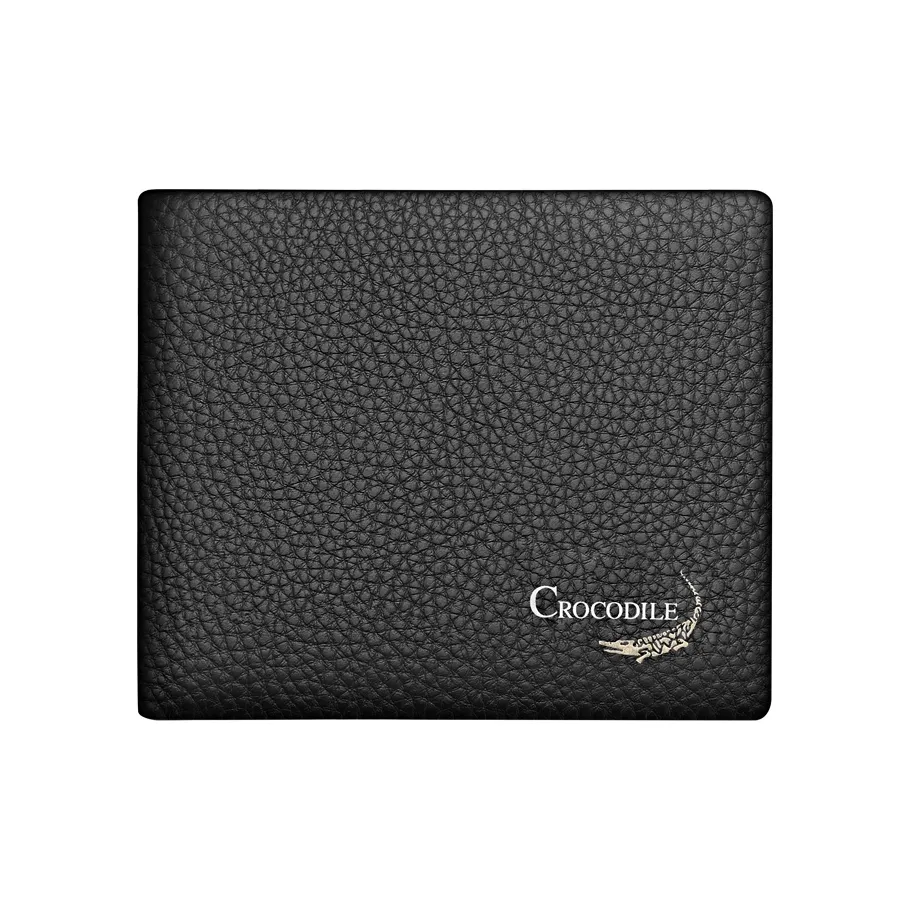 Крокодил верхняя коровья кожа кошелек мужской черный
