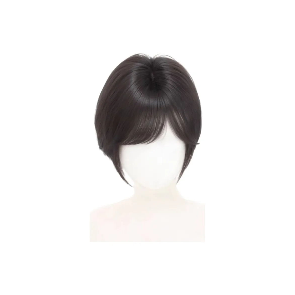 TIANKONGSHU Миллениал Горячая девушка THREE Seventh Часть Боковая сторона Разделённая Чёлка Женская Перука Человеческие Волосы Короткие Прямые Волосы