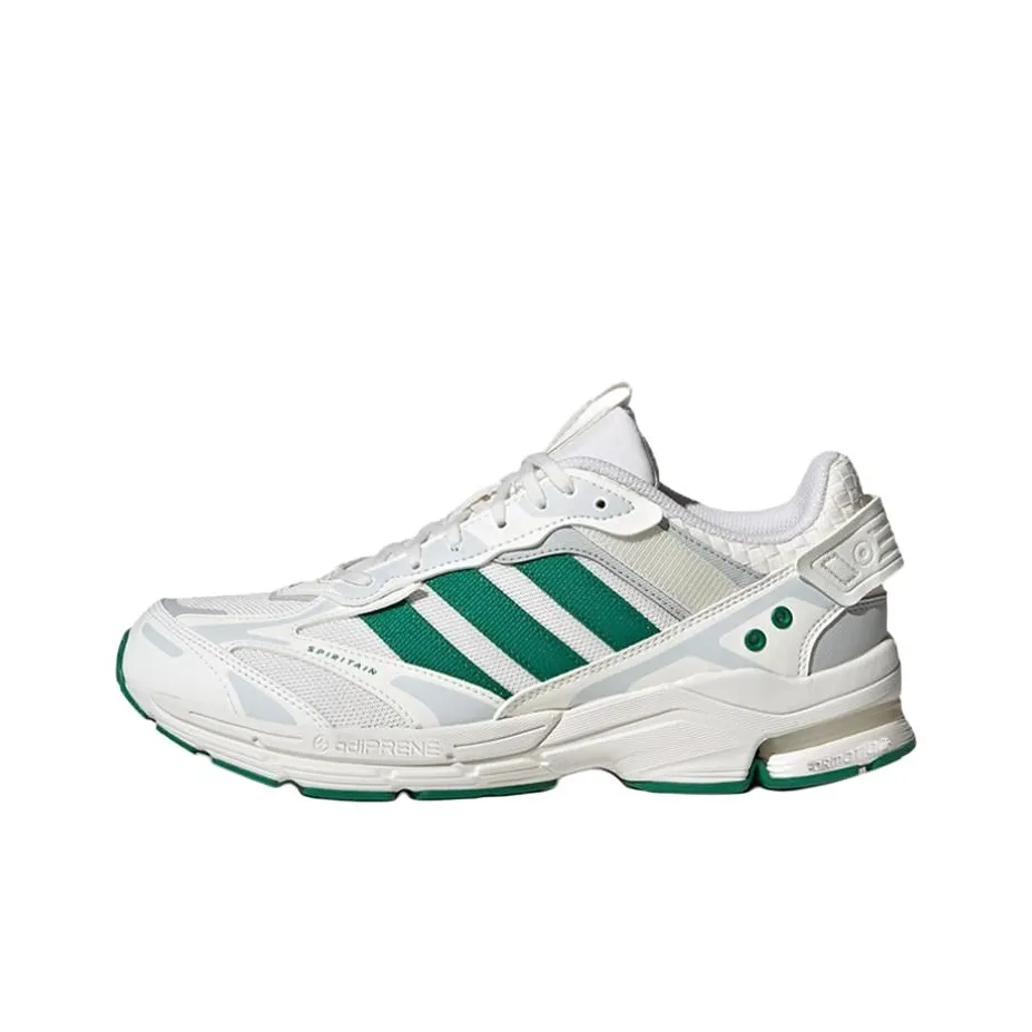 Adidas Spiritain 2000 Дышащие Низкие Беговые Кроссовки Унисекс Белые Зеленые