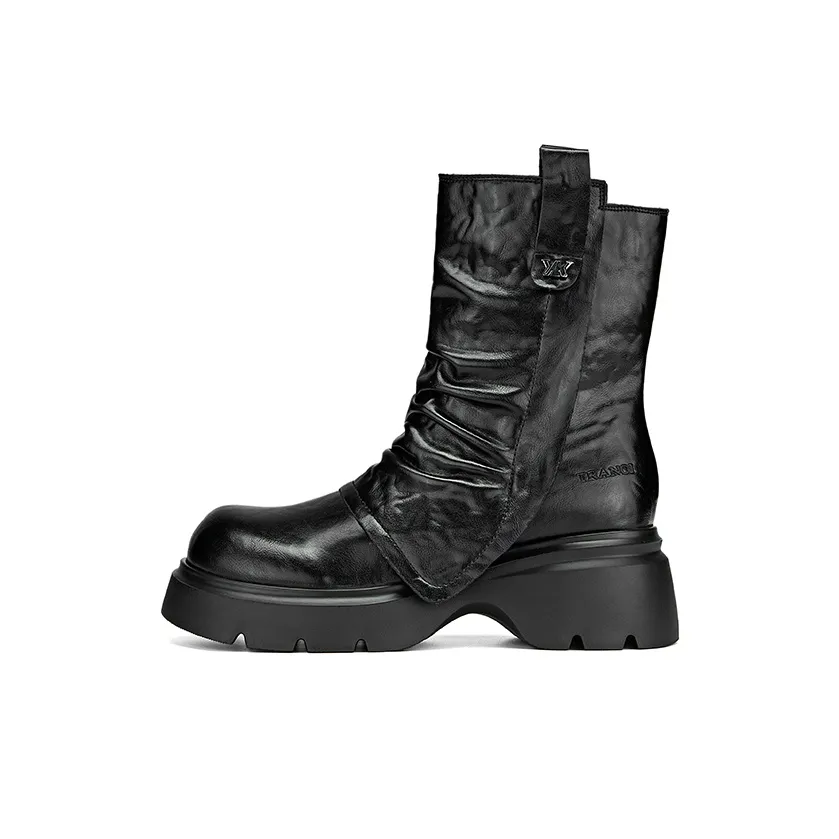 TRANOI Плиссированные ботфорты 5,5 см женские