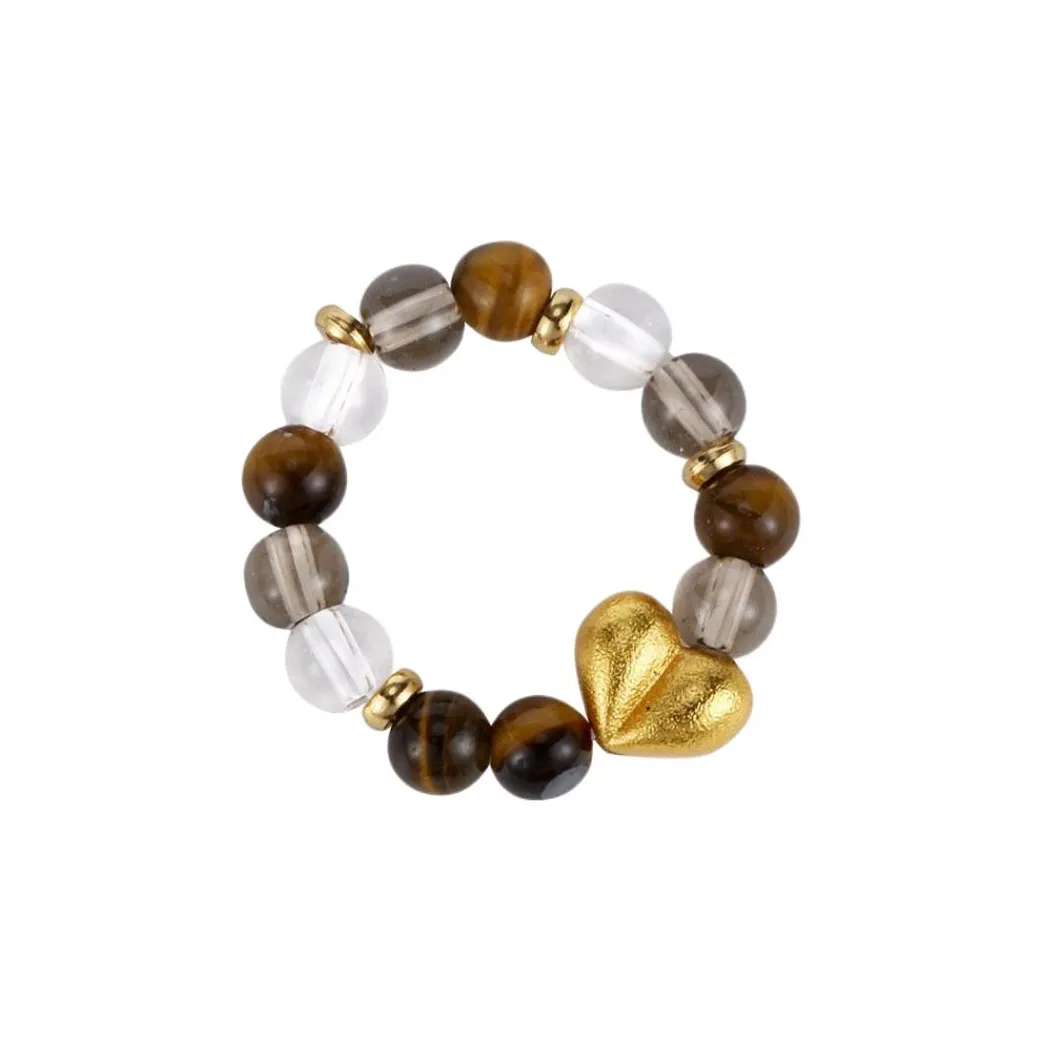 ZWU Камень Тигровый глаз Кольца Женские